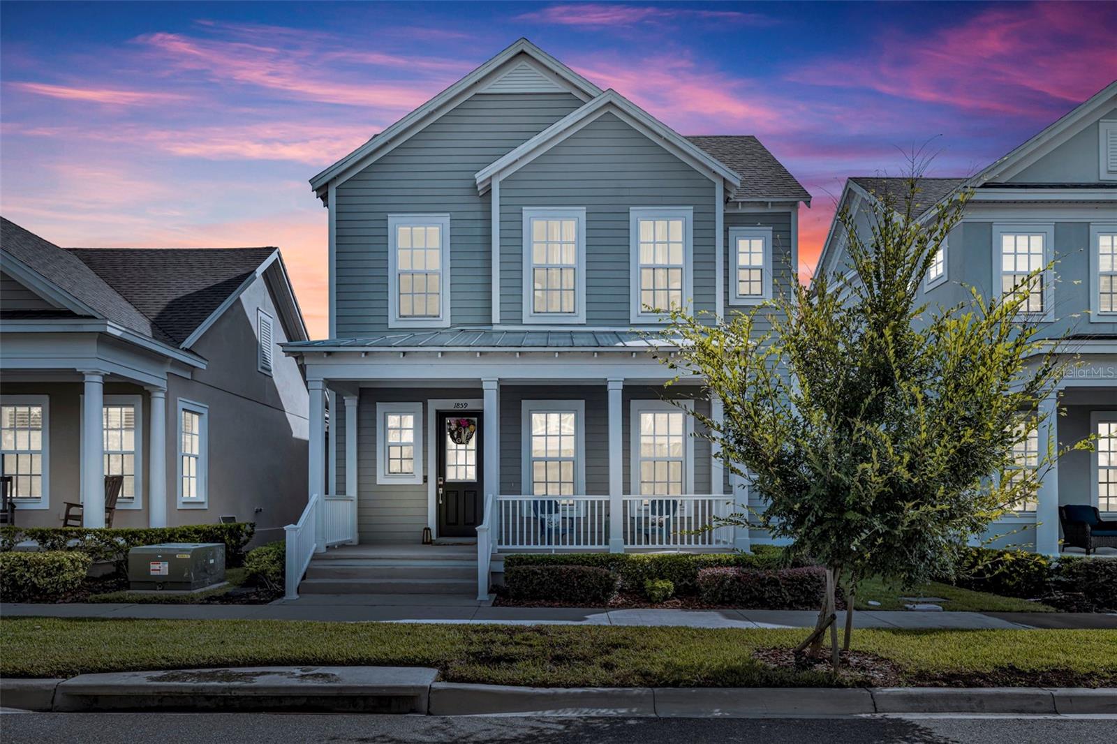 Discover your dream home in Celebration’s Island Village! This stunning Heron model home by Mattamy Homes blends colonial charm with modern luxury, offering 4 bedrooms, 3 baths, a versatile loft, an oversized 2-car garage, soaring ceilings, and a dining/flex room on the first floor that can easily be converted into a fifth bedroom or study. The spacious floor plan, custom kitchen, and stunning master suite are designed for both comfort and elegance. Island Village boasts a wealth of amenities, including a K-5 school, pool, fitness center, miles of exercise trails, and much more, all just a short stroll from your doorstep. Enjoy the vibrant Celebration lifestyle in this nearly new, meticulously upgraded home without the hassle of waiting! Schedule your tour today—this gem won’t last!