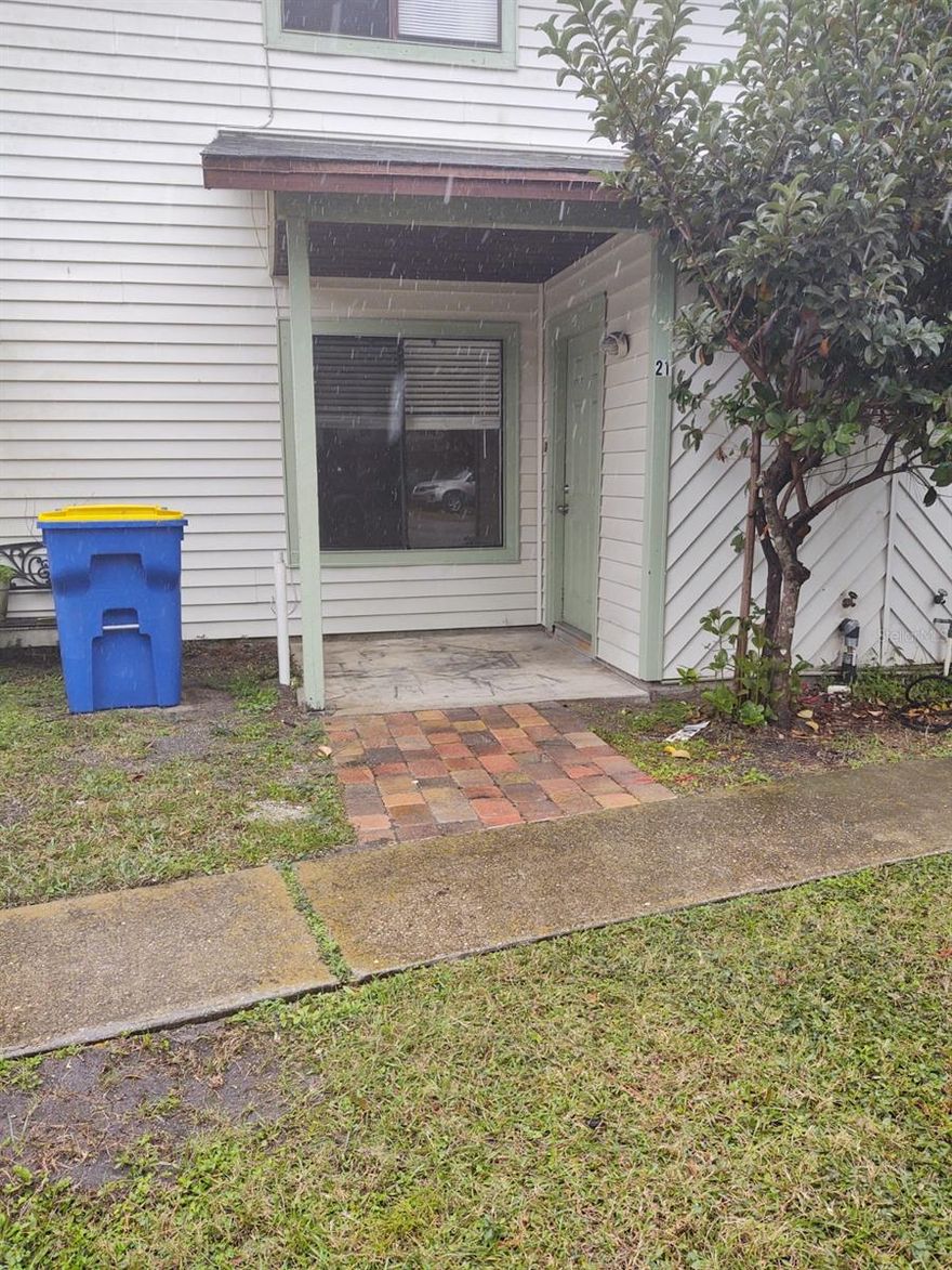 Spacious 2 Bedroom 1 and 1/2 bath townhome just south of New Smyrna Line off Us1. Lots of storage and inside laundry room. Rare to find this price point so close to the Beach and downtown New Smyrna. The home does need some TLC, but nothing major. Tenants just moved out. Homeowners Assoc. fee is only $80 per month and includes Lawn Care and Exterior of Building. After cleaning is done, it will be ready to move in ;Water: City