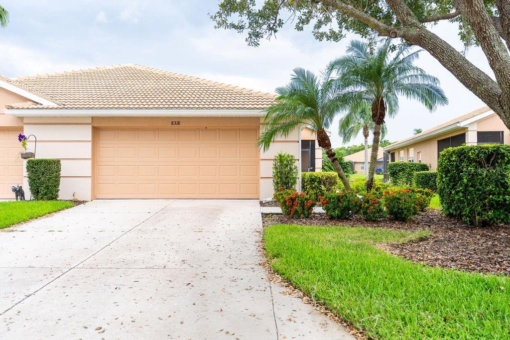 Here is a beautifully maintained, large Villa of 1870 sf under heat/air in the highly desirable Stoneybrook at Heritage Harbour. NO AGE RESTRICTIONS! Showcasing an open layout with two bedrooms, two full bathrooms, a spacious living-cum-dining room combo, office/den, bonus flex room, and an Entertainment wall. The screened, covered back patio leads straight to the water. The HOA maintains the exterior and garden. Stoneybrook is a resort-like community and has top-notch amenities and facilities like an 18-hole golf course, restaurant, Clubhouse, tennis, basketball, pickleball, beach volleyball, etc. Recreation and outdoor living are at the heart of Heritage Harbour. The scenic Central Park offers various sports like Baseball, Soccer, a playground, and a Picnic pavilion. The sprawling Beacon Lake is a favourite spot for cycling, fishing, jogging and relaxing/watching sunset. This green enclave is surrounded by shopping outlets, including Costco, Super Target, Hobby Lobby, Walmart, Home Depot, Whole Foods, Aldi and others. The Heritage Harbour Marketplace also boasts a variety of fine dining options and recreational activities. There are the Sport Academy and Crunch within Heritage Harbour. For more retail options, the Ellenton Premium Outlets are just under 5 miles. The Freedom Elementary School and Carlos E. Haile Middle School are adjacent to Heritage Harbour. There are also schools in the adjoining Lakewood Ranch. It is in an A-rated school district. Located at the junction of I-75 and State Road 64, its residents enjoy easy access to the Tampa International Airport, Sarasota-Bradenton Airport and the UTC Mall in Sarasota. World-class beaches of Anna Maria Island, Siesta Key, and Gulf Beaches are just a short drive away.