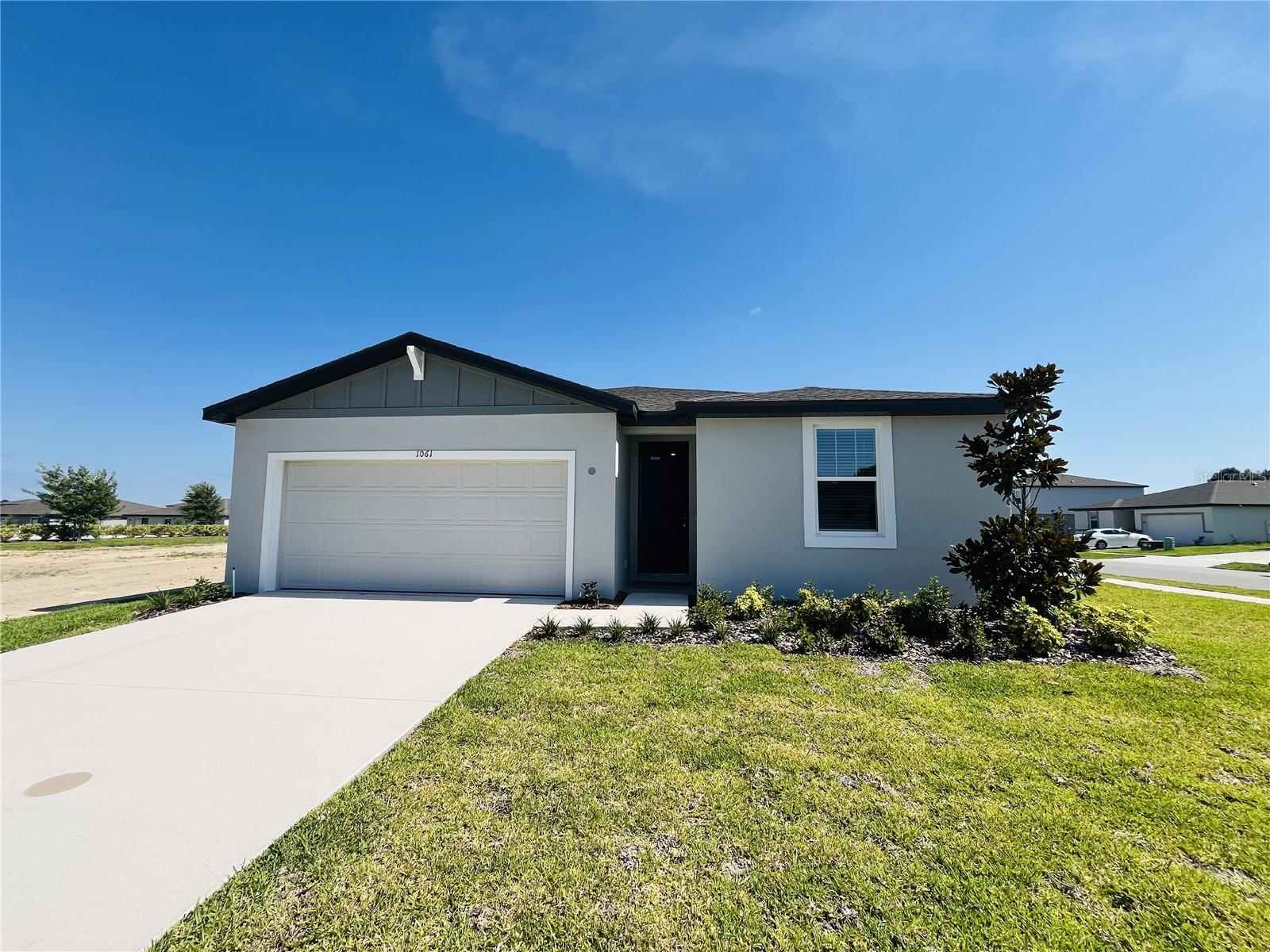 Now available, this 3 bedroom 2 bathroom new construction property awaits it's first renter.
Each bedroom is generously sized, ensuring restful nights and plenty of room for personal touches. This is a split level property with the master tucked away from the other two bedrooms. The master suite features an en-suite bathroom, giving you a private sanctuary to unwind in after a long day. The home's layout is designed to maximize both functionality and style, making everyday living a joy. Outside, the property offers a serene setting, perfect for enjoying the Florida sunshine.
$500 toward first month's rent for move-in before July 31st.
Located in the peaceful Van Oaks community, home is an ideal choice for anyone seeking a blend of modern amenities and timeless appeal.