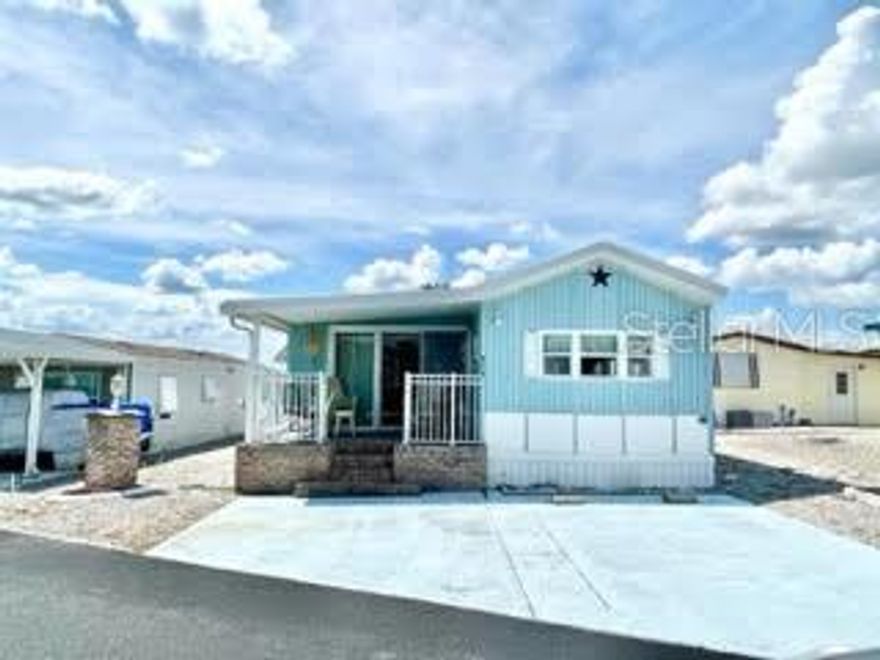 YOU OWN THE LAND !!!!This great furnished home is located in a 55+ community, 2B/2B with an open floor plan. Great kitchen area with lots of space to move around. Bathroom has a skylight that lets in lots of light. Great master bedroom with plenty of storage. The home was fitted with double pane windows to keep the home cool in the summer and warm in the winter. Air conditioning has been updated in 2016, the roof updated 2017, front deck was DONE IN March 2021, and the plumbing was replaced May 2021. First of all, it's gated with 2 entrances, there is a recreational building, heated swimming pool, miniature golf. This community is close to shopping, hospitals and specialty clinics and of course close to major parks and also our beautiful beaches.