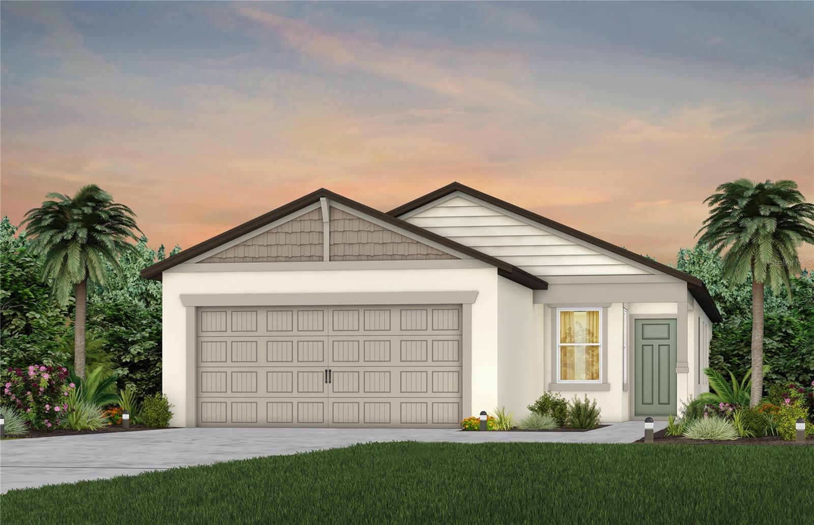 Under Construction. Experience a new level of retirement living at Del Webb Sunchase in Parrish, FL. Picture a meticulously designed, resort-style residence with state-of-the-art amenities and engaging social spaces where lifelong connections are made. You’ll enjoy close proximity to world-class beaches, easy access to Lakewood Ranch, Sarasota, St Pete and Tampa, lush landscapes, and convenient living all in one.
With an open-concept home design, this popular Candlewood floor plan has the space you've been looking for. The designer kitchen showcases a spacious center island, upgraded white cabinets, quartz countertops with 4” quartz backsplash, and Whirlpool stainless steel appliances including a range, refrigerator, microwave, and dishwasher.
The bathrooms have matching cabinets and quartz countertops and dual sinks in the Owner's bath. There is luxury vinyl plank flooring in the main living areas, 18”x18” tile flooring in the baths and laundry room, and stain resistant carpet in the bedrooms.
This home also features a convenient laundry room with washer and dryer, a covered lanai, a large kitchen pantry, whole house faux wood blinds and a 2-car garage.
There is also a Smart Home technology package with a video doorbell.
Enjoy peace of mind with Pulte’s transferable, 10-year Limited Structural Warranty that covers materials and workmanship in the 1st year, workability of plumbing, electrical, HVAC, and other mechanical systems through the 2nd year, various types of water infiltration and internal leaks through the 5th year, and the structural integrity of the home through the 10th year. Plus, we’re currently offering limited-time incentives and below-market rates!