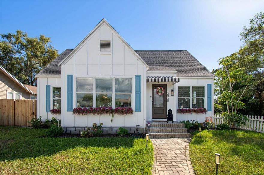 Located in the heart of Historic Kenwood, this 1939 Tudor-style residence blends timeless character with thoughtful updates. A classic white picket fence frames the front yard, while board and batten Hardie board siding, backed with Tyvek wrap, enhances the homes curb appeal, energy efficiency and long-term value. A four-year-old roof adds piece of mind.
Inside, luxury laminate flooring extends throughout the home. Each room features a newer mini-split air conditioning system, offering customized climate control. The layout includes four full bedrooms, ideal should you need a flex space for a home office, gym, or fourth bedroom. Two updated baths and a modernized kitchen complete the interior.
The fully fenced in backyard is designed for entertaining, featuring an oversized deck with ample space for outdoor dining, grilling, and even an outdoor kitchen or pizza oven.  Should you desire a pool there is room for one!
The home was recently inspected and passed the four-point inspection required to secure homeowners insurance, offering added confidence for the next owner.
Historic Kenwood is known for preserving the neighborhood’s long-term residential character and desirable location not located in a flood zone. 
Located just minutes from downtown, art districts and the Gulf Coast’s iconic beaches, this residence blends history, comfort and accessibility in one of St. Petersburg’s most vibrant neighborhoods.  
Floor plans are available and attached video link and Matterport tour.