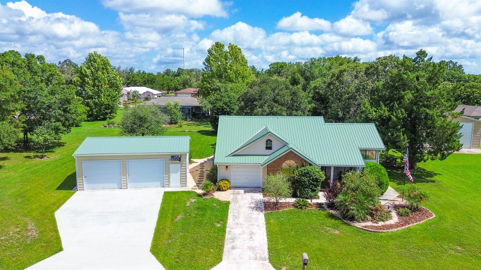 A Tranquil Florida Home with Heart, Soul, and Thoughtful Upgrades on Oversized Lot on .25 acres.
Tucked away in the peaceful charm of Inverness, Florida, this beautifully updated 2-bedroom, 2-bathroom sanctuary is more than a home, it’s a heartfelt invitation to live more simply, more quietly, and more connected to what matters most. Surrounded by nature on a landscaped lot with style and tranquility, a warm and welcoming spirit, it’s the kind of place where time slows down, and no detail has been overlooked.
Step into the living room, where soft natural light pours through an elegant arched window, offering a gentle glow across the new luxury vinyl flooring that flows seamlessly throughout the home. But wait until you step into the kitchen!... A masterpiece of beauty and practicality, with quartz countertops awaits with two tall pantry towers for storage, and all-new appliances, including a microwave, range, and dishwasher. The new cabinetry and deep sink with stylish faucet adds an element of pure artistic vision. It’s a space where you can imagine laughter-filled dinners and quiet early mornings with coffee in hand.
Beyond the kitchen, the home opens to a newly expanded lanai, your personal haven for watching the butterflies dance through the air or listening to birdsong as the breeze rustles through the trees. Out back, a serene sitting area encourages reflection or heartfelt conversations as the day winds down.
Inside, both bathrooms have been lovingly refreshed with new vanities, quartz countertops, and distinctive sinks, including one with a charming copper finish that adds a touch of rustic elegance. The master suite features a thoughtfully designed walk-in closet created during the wall removal renovation, providing enough space for even the most discerning fashionista.
Throughout the home, you’ll find updated lighting, textured ceiling repairs, fresh paint, new baseboards, and additional electrical enhancements to make this home a delight providing function and security.
And then there’s the garage. A newly constructed 24x30 detached garage, complete with spray foam insulation, electric service, lighting, and a ceiling fan, sits proudly to the side of the home on its own concrete pad. It’s perfect for car enthusiasts, hobbyists, or anyone dreaming of a spacious workshop. The attached garage (single-car) offers even more flexibility. Combined, the property features garage space for three vehicles and room for creativity.
Outside, the upgrades continue, new gutters grace both the house and garage, and excavation work was completed to prepare for the garage and newly laid sod. The expansive lot also offers room for future possibilities, including a pool, imagine the joy of creating lifelong memories with friends and family gathered on sunny afternoons.
Make an appointment to see this beautiful home today where life breathes with endless possibilities.
Extra lot included. 8715 .13 acres