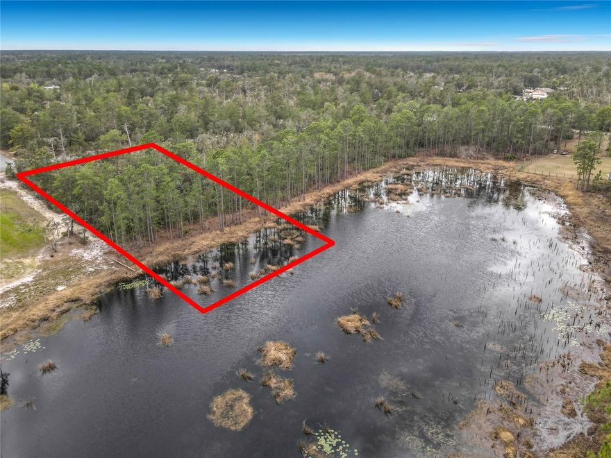 Waterfront lot in Royal Trails — a rare find at this price. This 1-acre vacant residential lot on Nutmeg Ave sits on the water, giving you a peaceful natural backdrop and the kind of setting that's hard to come by under $100K. Raw land, ready for your plans. Well and septic required; electricity is available nearby. Royal Trails is a well-established community in Eustis with easy access to Lake County shopping, dining, and recreation. If you've been looking for waterfront land without the waterfront price tag, this is it.