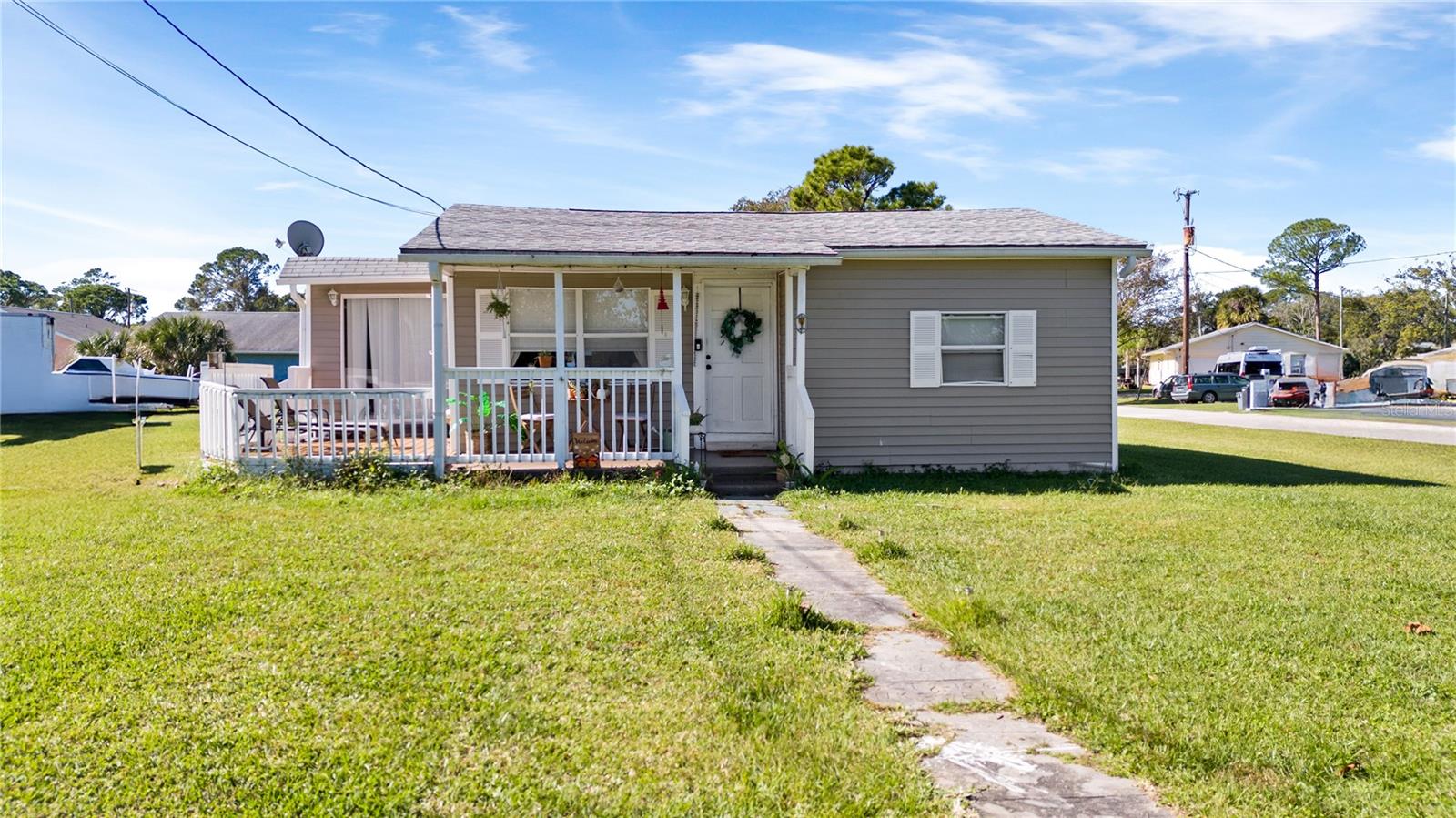 TURN-KEY INVESTMENT OPPORTUNITY! CASH ONLY! Discover the perfect blend of charm and coastal living with this HGTV-worthy beach bungalow, just minutes from the sandy shores of New Smyrna Beach, and no HOA to worry about!
Step inside this bright and inviting retreat, where stunning laminate flooring flows seamlessly throughout, and an abundance of natural light creates an airy, welcoming ambiance.
Freshly painted in a chic modern palette, the chef-inspired kitchen is a true standout, boasting elegant white shaker cabinets and sleek granite-style countertops—ideal for creating memorable meals and moments. The spacious bedrooms offer plenty of closet space, combining comfort and functionality.
Outside, experience the best of Florida living on your expansive deck, perfect for soaking up the sun, entertaining guests, or simply unwinding in your private oasis. A convenient storage shed adds practicality, providing space for all your beach gear and more.
Nestled in an unbeatable location, you’re just moments away from the historic charm of Canal Street, the vibrant shops and nightlife of Flagler Avenue, and the stunning Atlantic coastline.
Don’t miss this rare opportunity to own a slice of paradise, schedule your private tour, TODAY!