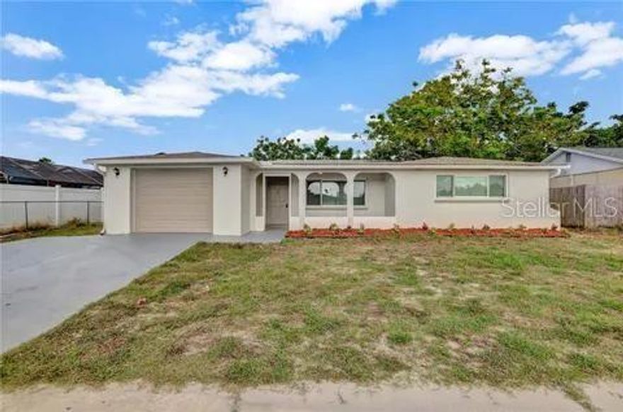 MORE PICTURES WILL BE AVAILABLE NEXT WEEK

Attention first time homebuyers, NO HOA and NO FLOOD ZONE !!!!!
Don't miss the opportunity to enjoy this beautiful POOL home, offering 1,796 Sq ft of living space with four spacious bedrooms and 2.5 bathrooms. 
The cook in your home will appreciate the open kitchen featuring all wood cabinets and custom Quartz counters as well, with a casual dining area. Beautiful water resistant laminate flooring and custom ceramic tile throughout the common areas. The open split floor plan makes this home perfect for entertaining. 
No rental restrictions, making this a great option for a primary residence or investment property.