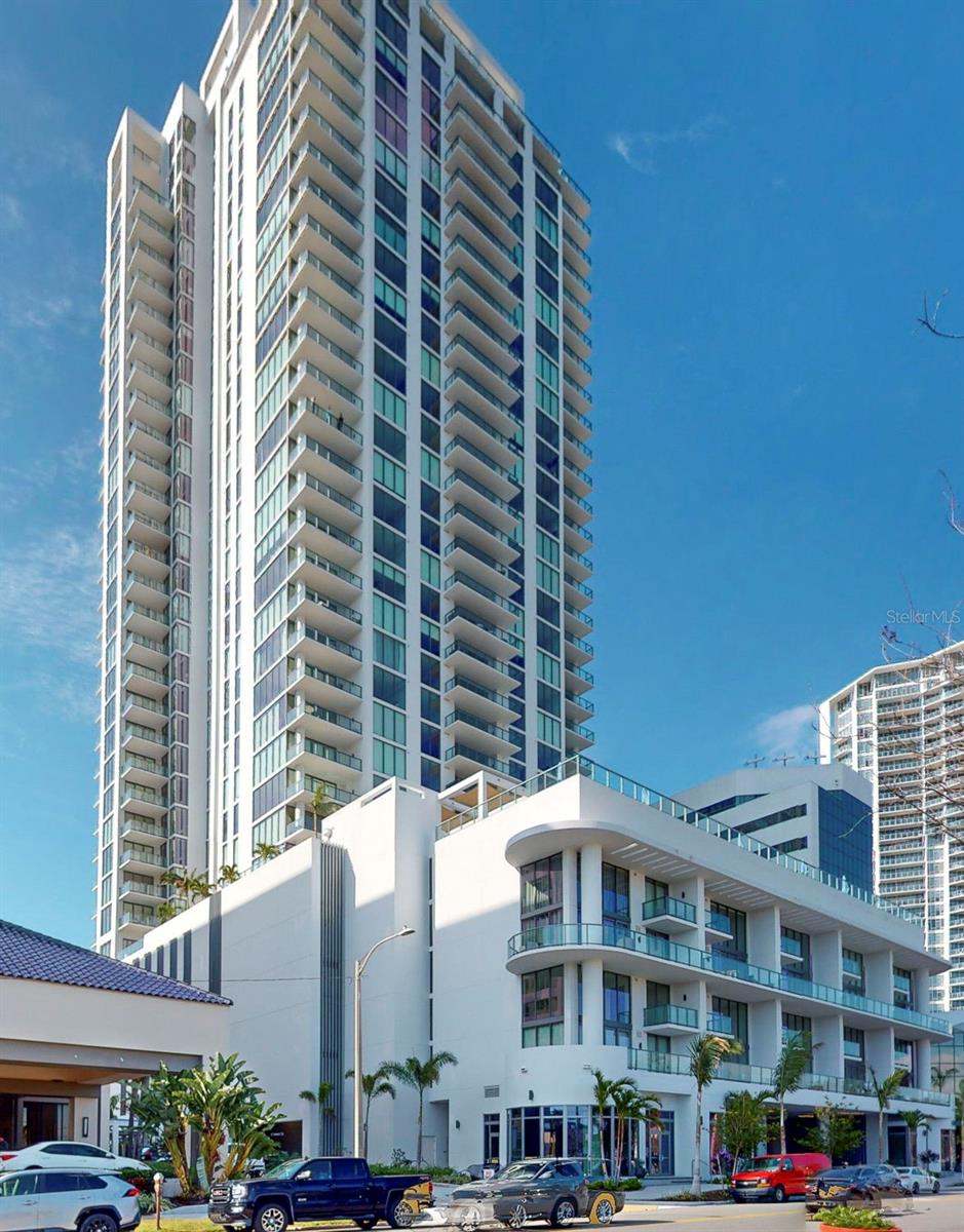 Introducing Saltaire — Downtown St. Pete’s Pinnacle of Luxury Living
Nestled in the heart of vibrant downtown St. Petersburg, Saltaire is a striking new high-rise that redefines modern luxury. With its sleek architectural design and world-class amenities, this residence blends sophistication, convenience, and style at every turn.
This spacious two-bedroom 2-1/2-bathroom plus den floor plan offers soaring ceilings, expansive living areas, and two oversized terraces. The gourmet kitchen is appointed with European cabinetry, quartz countertops, and top-of-the-line stainless steel appliances — including a 42” built-in refrigerator, convection oven, cooktop with canopy hood, and full-size washer and dryer. Every detail is thoughtfully crafted to elevate your daily living experience.
The 7th floor amenity deck is designed for indulgence — featuring a resort-style pool and spa, cabanas, fire pits, a state-of-the-art fitness center, a social lounge with catering pantry, and even a dog park. Concierge service, 24/7 front desk staff, and controlled access ensure comfort and peace of mind. This condo has beautiful views of the sunset.
Step outside and you’re just moments from waterfront parks, the St. Pete Pier, Al Lang Stadium, world-class dining, shopping, and the city’s thriving arts scene.
Saltaire is more than a residence — it’s a lifestyle of elegance and ease, offering the very best of downtown living.
