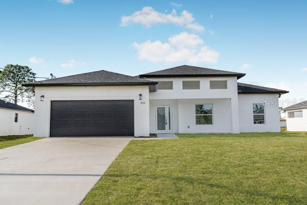 Motivated seller!! MOVE-IN READY!!! NO HOA!! NO CDDs!!! Seller willing to help with closing costs!!!
Come see this brand-new construction home, completed in 2024 and ideally located in the growing community of Lehigh Acres. This thoughtfully designed 4-bedroom, 2-bathroom residence offers approximately 1,717 sq ft of beautifully finished living space on one level. Step inside to discover a light-filled open-concept layout that connects the spacious living area to a stunning, modern kitchen. The kitchen features quartz countertops with a waterfall-edge island, two-tone soft-close cabinetry and BRAND-NEW stainless-steel appliances!!! The home also comes with a brand-new washer and drier!!! The entire home is finished with elegant porcelain tile flooring, offering both beauty and most of all durability. Every bedroom, the living room, and the covered back porch are equipped with remote-controlled ceiling fans for year-round comfort. The expansive primary suite features a luxurious en-suite bath with a double-sink vanity, a walk-in shower and a linen closet. The master bedroom also has a spacious walk-in closet plus a second closet for extra storage. Enjoy your morning coffee or unwind in the evening on the covered back patio - all nestled in a quiet, peaceful neighborhood. Schedule your private showing today and make this contemporary gem your forever home! Se Habla Español!!