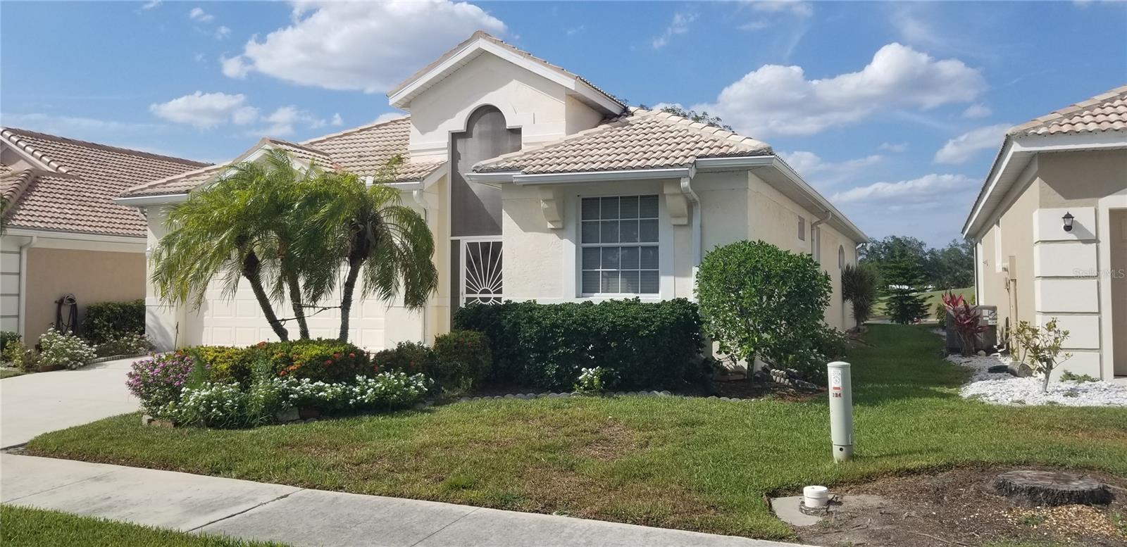 This 2 bedroom with large den and 2 car garage in a premier golf community where the landscaping is all taken care of and Community pool to cool off in on those warm sunny days. Enjoy the Oversized liana with brand new furniture over looking the golf course. just short drive or bike ride to shopping and Wellen park. This home is located in County of Sarasota that has award winning beaches.