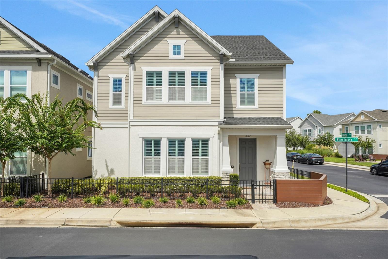 Available in sought-after gated Griffin Park: This stunning “Saddleview” floor plan, crafted by the renowned and award-winning David Weekley Homes, offers the perfect blend of style, function, and luxury. With 2,637 sq. ft., the home features 3 spacious bedrooms, a dedicated study, 2.5 baths, a 2-car garage, and a large covered lanai ideal for entertaining. Designed with versatility in mind, you’ll enjoy both a first-floor family room and a generous upstairs retreat/loft—perfect for a media room, game room, or any number of possibilities. The elegant owner’s retreat impresses with a tray ceiling and spa-like bath, while the chef’s kitchen showcases upgraded linen-painted cabinetry, quartz countertops, and an open layout for effortless entertaining. Additional highlights include soaring 10’ ceilings, 8’ interior doors, and wood-look tile floors that combine timeless beauty with easy maintenance. Energy efficiency is built in with David Weekley’s Environments for Living® technology, ensuring comfort and savings year-round. Recent upgrades include a newly-installed luxurious jet tub, added shelving in cabinetry, new carpeting, updated ceiling fans, an elegant dining room chandelier, fresh interior paint throughout, a renovated upstairs secondary bathroom, and convenient in-ceiling storage racks in the garage. Enjoy resort-style living with a sparkling community pool, or explore nearby Griffin Farms at Midtown, offering fitness, shopping, dining, and spa indulgences just minutes from your doorstep. This property may be under audio/visual surveillance.