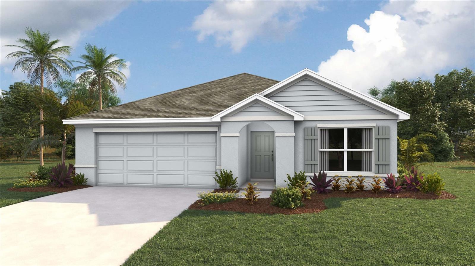 One or more photo(s) has been virtually staged. Under Construction. Indulge in modern living with this 3-bedroom, all concrete block constructed home featuring an open layout and stainless-steel appliances. The layout of the home connects the living, dining, and kitchen areas, creating a spacious and inviting atmosphere. The kitchen, equipped with stainless-steel built-in dishwasher, range, and microwave, becomes a stylish focal point, blending form and function. With three bedrooms thoughtfully integrated into the layout, this home offers both comfort and contemporary elegance. The primary bedroom features an ensuite bathroom and walk-in closet. The Aria is complete with a state-of-the-art smart home system. Pictures, photographs, colors, features, and sizes are for illustration purposes only and will vary from the homes as built. Home and community information including pricing, included features, terms, availability and amenities are subject to change and prior sale at any time without notice or obligation. CRC057592.