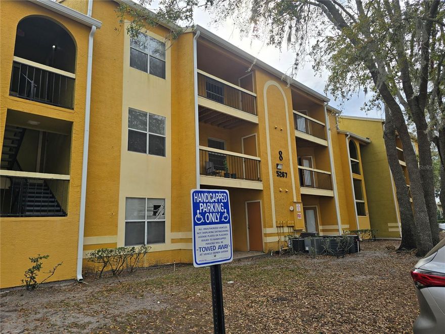 Beautiful 3rd Floor Condo with High Ceilings. Completely Remodeled in 2022 with New Ceramic Tile Flooring throughout, New Countertops, New Bathroom Vanity, and New Bathtub. All appliances convey with the condo to include, refrigerator, range, microwave, washer, dryer, Brand New A/C Unit including air handler. Community includes a community pool, fitness center, playground, and tennis court. This condo is move-in ready!!