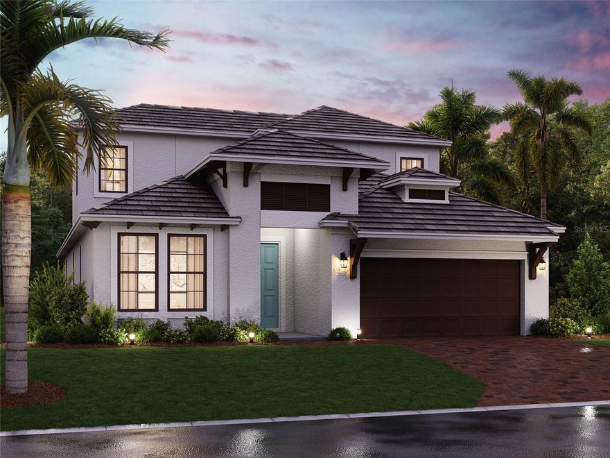 Pre-Construction. To be built. ****SPECIAL FINANCING AVAILABLE FOR A LIMITED TIME ONLY FROM PREFERRED LENDER. RESTRICTIONS APPLY, FOR QUALIFIED BUYERS, SUBJECT TO APPLICABLE TERMS AND CONDITIONS. SUBJECT TO CHANGE WITHOUT NOTICE****
Welcome to the Calusa. Boasting over 2,900 square-feet, this stunning five-bedroom, four-bathroom home, has a second-story bonus room and two-car garage. Located in the beautiful Grand Park neighborhood in Sarasota, this property offers a spacious and modern living experience. Step inside this two-story home and prepare to be impressed by the high-quality craftsmanship and attention to detail. There is plenty of room for you to spread out and enjoy. 

Entering from the foyer, you will find two bedrooms and full bath off to one side, with an additional bedroom and en-suite bath down an adjacent hallway. Further into the home is the main living space.
 
The kitchen in this home features ample counter space and a sleek design that will make meal preparation a breeze. Whether you're hosting a dinner party or simply enjoying a cozy breakfast, this kitchen will be a hub of culinary delight.
 
The owner's suite is located off the great room for a private oasis complete with dual sink vanity, water closet and walk-in shower.

Upstairs, you will find the bonus room, bedroom and full bath.
  
In addition, this property has a two-car garage, providing ample space for parking and storage. You'll have peace of mind knowing your vehicles are protected and secure.
 
This property combines quality, comfort, and convenience in one remarkable package.
