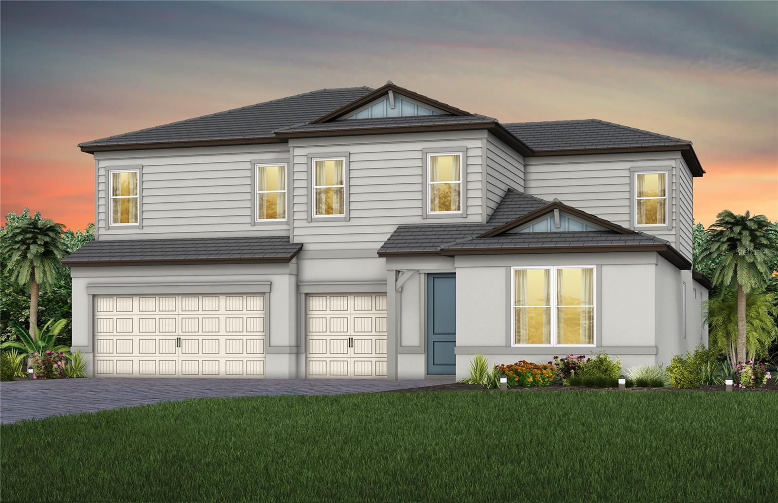 Pulte Homes is Now Selling in Two Rivers! Two Rivers is a master-planned community near Wesley Chapel that is enveloped by woodlands, grasslands, and waters. Amenities will include a clubhouse with a resort-style pool, fitness center, nature trails, parks, shared green spaces, and so much more.
This new consumer-inspired Merlot home design has the space your family has been looking for! The gourmet kitchen showcases a large center island with a single bowl stainless steel sink. There are stylish cabinets, 3cm quartz countertops with tiled backsplash, a spacious pantry, and Whirlpool stainless steel appliances including a dishwasher, built-in oven and microwave, and stovetop with range hood.
The bathrooms have white cabinets and quartz countertops and a walk-in shower, private commode, and dual sinks in the Owner's bath. There is 6”x36” tile flooring in the main living areas, owner’s suite baths and laundry room, and stain-resistant carpet in the secondary bedrooms and loft.
This home makes great use of space with a 1st-floor Owner’s suite with a large Owner’s retreat area and spacious walk-in closet, a 2nd story with a loft, a private full bath off the third bedroom, a convenient laundry room, a 3-car garage with epoxy flooring, and a spacious covered lanai.
Additional upgrades and features include a pocket sliding glass door at gathering room, LED downlights in gathering room, floor outlet, whole house faux wood blinds and a Smart Home technology package with a video doorbell.
Enjoy peace of mind with Pulte’s transferable, 10-year Limited Structural Warranty that covers materials and workmanship in the 1st year, workability of plumbing, electrical, HVAC, and other mechanical systems through the 2nd year, various types of water infiltration and internal leaks through the 5th year, and the structural integrity of the home through the 10th year. Plus, we’re currently offering limited-time incentives and below-market rates!