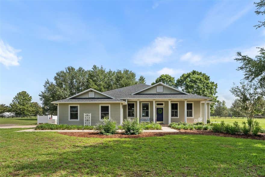 Tucked away on 5 gorgeous fenced acres in the sought-after Rock Meadows Farm community, this beautifully maintained 3 bedroom, 2.5 bathroom + office home offers the perfect blend of privacy, comfort, and country charm. Built and lovingly cared for by the original owner, the home features an inviting open floor plan with spacious living areas designed for both everyday living and entertaining. The oversized primary suite offers a true retreat with a huge bedroom and spa-like bathroom. Step outside and imagine the possibilities — there is ample room to add a pool, outdoor kitchen, barn, or create your dream backyard oasis. Rock Meadows Farm is known for its scenic bridle paths that wind throughout the neighborhood, perfect for horseback riding and enjoying peaceful country views. Major updates have already been completed for peace of mind, including a recently replaced roof, HVAC system, and water heater. Additional upgrades include a whole-house propane generator, freshly epoxied garage floor, and a concrete RV pad with 30-amp service already in place. Enjoy the beauty of country living while still being conveniently located to nearby amenities.