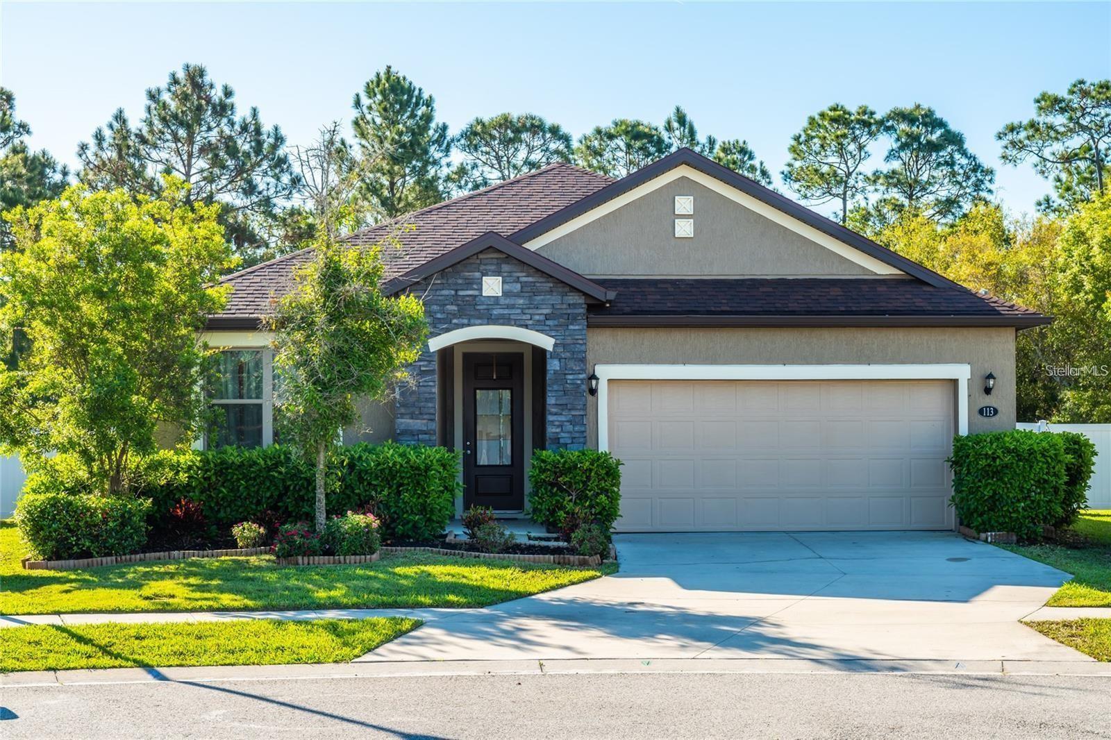 Come check out this beautiful 4 bedroom 2 bath home on a unique cul-de-sac lot located in Tuscany Woods. It has one of the largest oversized lots in the community which is fenced for pets and great for family activities, entertaining or adding a pool and offers lots of upgrades including a new AC and termite bond! This is a one story home built by KB Homes and offers 1,983 living sq. ft. plus a 16' by 7' porch. Upon entrance, you are greeted with an open floor plan, high ceilings, surround sound, quality finishes, new baseboards, all new flooring, new hardware, fixtures, lighting, fans and more. Plus a gourmet kitchen complete with 42'' cabinets, quartz countertops, double oven, microwave, dishwasher and an oversized kitchen island. Perfect for raising a family and entertaining. The primary retreat is on the opposite side of the home away from the other 3 bedrooms and features a spacious bedroom with a custom walk-in closet, and a master bath that offers dual vanities and a separate walk-in shower and garden tub. The Community offers a pool, clubhouse and playground. Perfect location near shopping, dining and entertainment. You are sure to fall in love! Schedule your showing today!