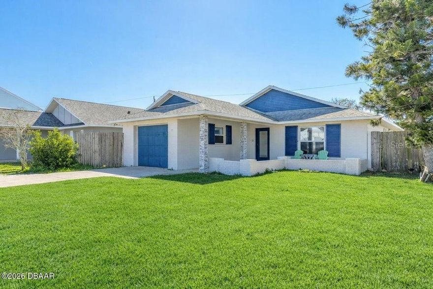 Coastal Living at Its Finest! Welcome to your dream beach retreat! This stunning, fully renovated 3-bedroom, 2-bathroom home is just a short walk from both the Atlantic Ocean and the Intracoastal Waterway, offering the perfect blend of relaxation and adventure. Inside, you'll find a bright and spacious layout, complete with an inviting bonus room. The beautifully designed kitchen and living spaces create a warm, welcoming atmosphere, ideal for entertaining or unwinding after a day at the beach. Step outside to your charming private patio—perfect for outdoor dining, morning coffee, or simply soaking up the coastal breeze. With a garage for added storage and recent renovations that enhance both style and comfort, this home is truly a must-see. Don't miss out on this exceptional opportunity!