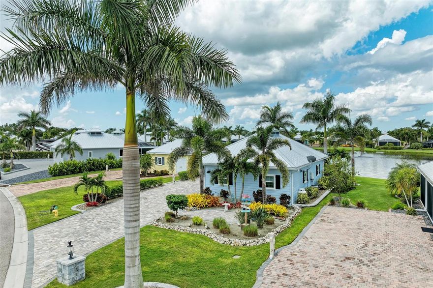 This beautiful and cozy Coach House on Lot 65 at Thornton Creek Motorcoach Resort offers the perfect space for everyday living or entertaining guests. With 1,000 square feet under roof seamlessly connected to a 375-square-foot screened lanai, the home feels bright, spacious, and airy—allowing for natural flow between the fully equipped kitchen and comfortable living area.
It also features a dedicated bar area, a versatile room that can be used as a bedroom, office, or guest suite, and a spacious full bathroom. The large laundry area connects directly to the golf cart garage, adding extra convenience. Outdoors, you’ll find a charming fire pit area—ideal for enjoying the stunning Gulf Coast sunsets.
This property is located just a short walk from the clubhouse, where you can take advantage of the resort’s amenities and social activities. Come visit and tour this beautiful home and experience the exceptional lifestyle of this one-of-a-kind resort, located right across from the golf course. Schedule your private showing today!