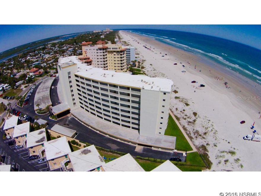 Fully Remodeled! Perfect in every way is this direct ocean front condo with a private garage! With the most sought after location and a short walk to the famous Flagler Ave of New Smyrna Beach. Features a new kitchen with top of the line granite, stainless appliances, new ac unit and hot water heater. Wood tile floors and upgraded bathrooms are just a few of the must see features. This is as close as you can get to new without having to pay for the price of new. Only thing is there is nothing (new) on this famous beach. What many people consider this to be the nicest condo in all of Golden Arms. Offered is this large 2 bedroom 2 bath direct ocean front unit which overlooks the newly updated pool. Offered fully furnished and move in ready with captivating views from not just the balcony but also while you stand in your new kitchen preparing meals you can enjoy unobstructed direct views of the sand, surf and coast, wonderful views are also seen from the large Master Suite. Here is something you must consider when buying. On higher floors you lose so much, you lose the views and the sounds of the waves. Why live on the beach or pay the price for something you have to lean over a balcony to see or hear. Well not here, you are at the perfect height to catch all the sights and sounds from all the living areas of this home. So at night time you are not looking into the abyss of darkness. And in the daytime you are enjoying all what beach front living is all about. Donât miss this rare opportunity. All information intended to be accurate not guaranteed. ;LocationDescription: Condo ;Water: City