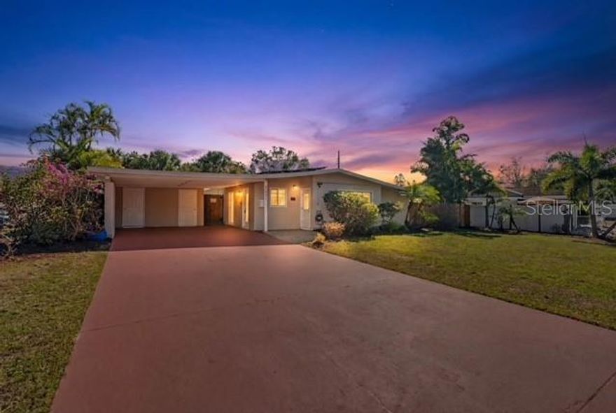 One or more photo(s) has been virtually staged. Motivated and Respectable Seller! 
Seller will pay closing costs for Buyers! 

Welcome to 3530 Schwalbe Drive, Sarasota, FL 34235 — a fully solar-powered, corner-lot 3BR/2BA home with no HOA in a prime Sarasota location.

Built in 1958 and thoughtfully updated, this home features renovations in 2008 and 2013, a new A/C (2018), new roof (2022), and new electrical panel (2022). Solar panels provide very minimal electric bills for the life of the property, offering long-term savings and energy efficiency.

Situated on a 0.227-acre corner lot, the property is lushly landscaped with Florida-native plants, including a fruit-producing mango tree, plumeria, and bougainvillea.

The primary suite includes an en-suite bath and opens to a spacious private deck, ideal for entertaining or adding a jacuzzi spa. A screened patio off the Florida room leads to the backyard BBQ and fire-pit area—perfect for Florida outdoor living.

Located minutes from the new Kensington Park Family Park, featuring playgrounds, walking trails, courts, and open green space.

Well maintained, well-built, energy-efficient, and move-in ready. Schedule your showing today!