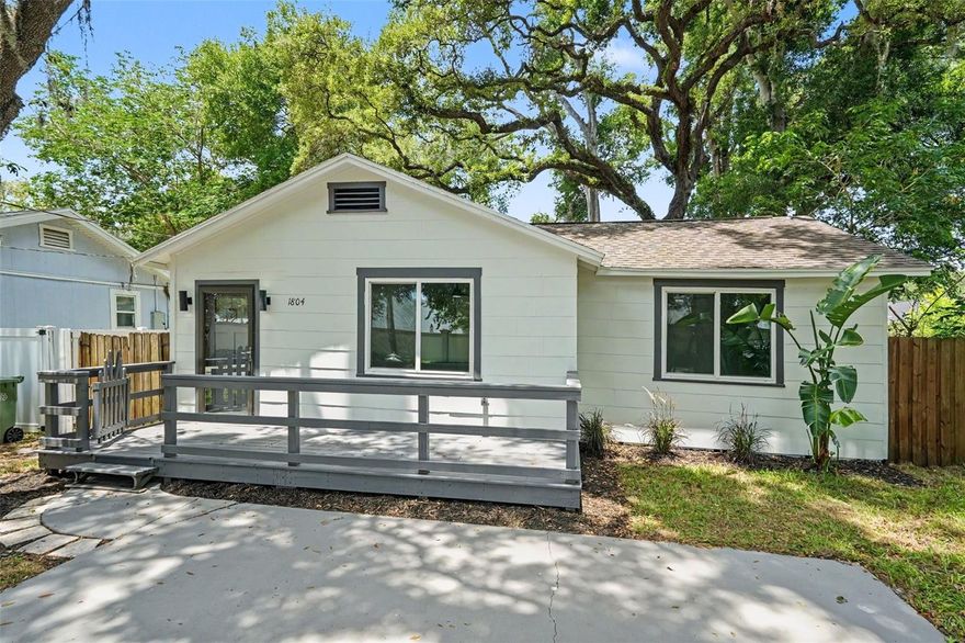 One or more photo(s) has been virtually staged. Click the Virtual Tour link to view the 3D walkthrough.  Welcome to this beautifully remodeled 2-bedroom, 1-bath home in Tampa, where charm and modern updates come together seamlessly. The open-concept layout features a spacious living area perfect for relaxing or entertaining, while durable flooring throughout means no carpet to maintain. Step outside to a generously sized fenced backyard complete with a cozy firepit and storage shed, offering plenty of space for gatherings, gardening, or simply enjoying the outdoors. Move-in ready and full of character, this inviting home is ready for its next owner. Discounted rate options and no lender fee future refinancing may be available for qualified buyers of this home.