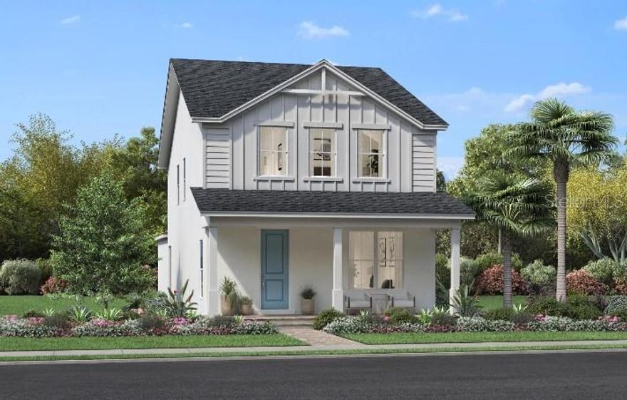 One or more photo(s) has been virtually staged. This beautifully crafted luxury bungalow style home offers 2,583+ square-feet, 4 bedrooms, 4 bathrooms, and a loft above garage. Upon entering the inviting foyer, you will find a downstairs bedroom/ bathroom and expansive great room before opening up to the bright kitchen and casual dining area. The stunning kitchen is highlighted by a designer backsplash, modern cabinets, and upgraded countertops. With free-flowing space between the kitchen, great room and the casual dining area this home offers the perfect open-concept living space. Secluded on the second floor is the primary bedroom, complete with a large walk-in closet and two additional secondary bedrooms that share a full bathroom. Additional highlights include a rear courtyard area and a 2-car garage with upstairs garage loft. Come take a look and see why it’s the one! Convenient location minutes to the 429, Kelly Park Rock Springs State Park, Lake Apopka, and Wyld Oaks. Community amenities include swimming pool, cabana, tot lot, dog park, splash pad, and two parks with walking paths.