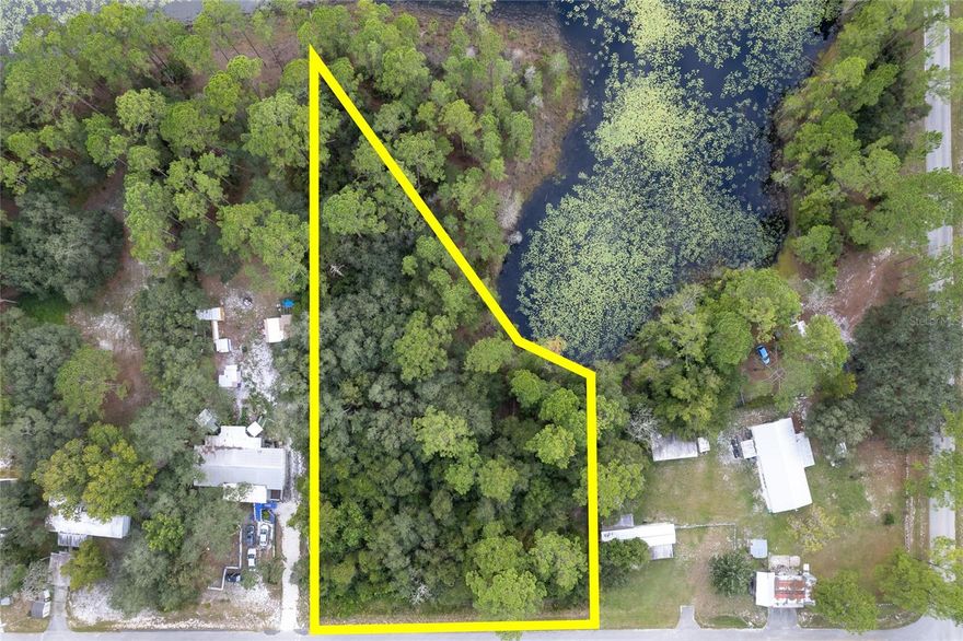 Rare opportunity to own a one-acre lakefront parcel on Pinecrest Road in Eustis, ideal for building a custom home in a peaceful natural setting. With frontage on a private lake, this lot provides the perfect canvas to design a residence that captures water views and embraces outdoor living, whether you envision a modern retreat, classic Florida estate, or a weekend getaway. Offering privacy and tranquility yet still convenient to Mount Dora, Tavares, and Orlando, this location combines seclusion with accessibility. With no HOA restrictions, you’ll have the freedom to create the lifestyle you’ve always imagined.
