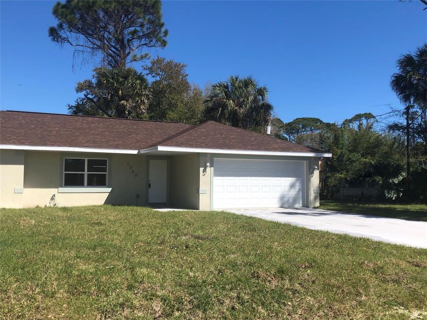 BRAND NEW HOME. THIS BEAUTIFUL HOME IS SITUATED ON A LARGE CORNER LOT, WHICH WOULD ALLOW SEVERAL PARKING OPTIONS. SECLUDED SETTING, BUT CLOSE TO EVERYTHING. THIS OVERSIZED BIG CORNER LOT CAN ACCOMODATE BOAT PARKING OR RV PARKING. MOVE IN READY, C/O CAN BE ISSUED ANY DAY. GRANITE COUNTER TOPS, LARGE KITCHEN ISLAND  AND STAINLESSS STEEL APPLIANCES ARE JUST A FEW AMENITIES IN THIS LOVELY HOME. CEILING FANS IN EVERY ROOM. BEDROOMS ARE CARPETED, MAIN AREA HAS PLANK VINYL DURABLE FLOORING. GARAGE DOOR OPENER, SIDE ENTRANCE CONVENIENCE GARAGE DOOR. WASHER AND DRYER HOOKUP. COMES WITH SURVEY AND BUILDERS WARRANTY. ;Water: City