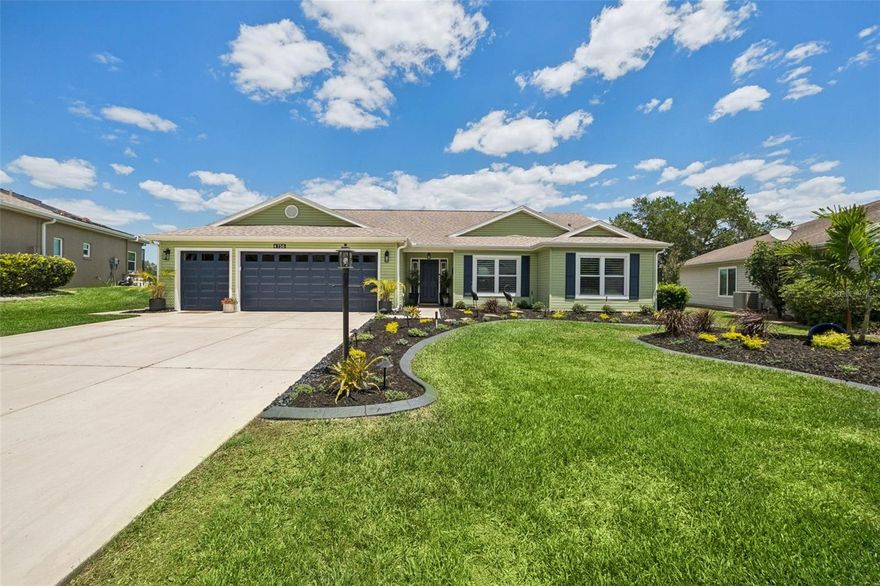 Lakeview, golf course view; fully renovated home in premier, 55+, gated golf community. Live the resort lifestyle every day in this b eautifully renovated home with stunning views of Sawgrass Lake, nature, and sunrises and sunsets. Renovated thru out to include new kitchen with modern convivences, quartz countertops, tile backsplash and new appliances. The views from the breakfast area are stunning. Enjoy ez care luxury vinyl plank flooring thru out. Triple crown moldings thru out, custom plantation shutters thru out, both bathrooms remodeled. Guest bath has large walk-in shower. Master bathroom is spa like with separate his and her vanities, soaking tub and large walk-in shower.Greatroom has views to the lake and golf course thru triple sliding glass doors. The real magic happens when you step out onto the covered lanai and gaze at the wildlife and enjoy the serenity and privacy of the bird cage. Enjoy a glass of sangria and watch the sunset under the UV protected gazebo. Florida outdoor living and entertaining is so delightful with these outdoor additional living spaces. Convenient long driveway and oversized two car garage with additional golf cart garage. Workshop area, over head storage racks, and pull downstairs for attic storage complete the garage. If you enjoy watching san hill cranes march across your property with their babies following behind, and if you enjoy your morning coffee listening to the birds while watching the sunrise, this home will not disappoint.Updates do include roof and HVAC system and landscaping.Plantation at Leesburg is a gated 55+ 36 holes of golf award winning community. It's golf cart friendly, onsite resturant,pickleball,softball,workout classes, themed dances and dinners and active adult activites.3 amenity centers have heated pools. Perfect cental Florida location near the Villages (5 miles,one hour to either coast,EZ drive to Disney, Universal, Orlando and Tampa Lake County has excellent fishing lakes and even some orange groves.  Something for everyone! Listing agent is owner.