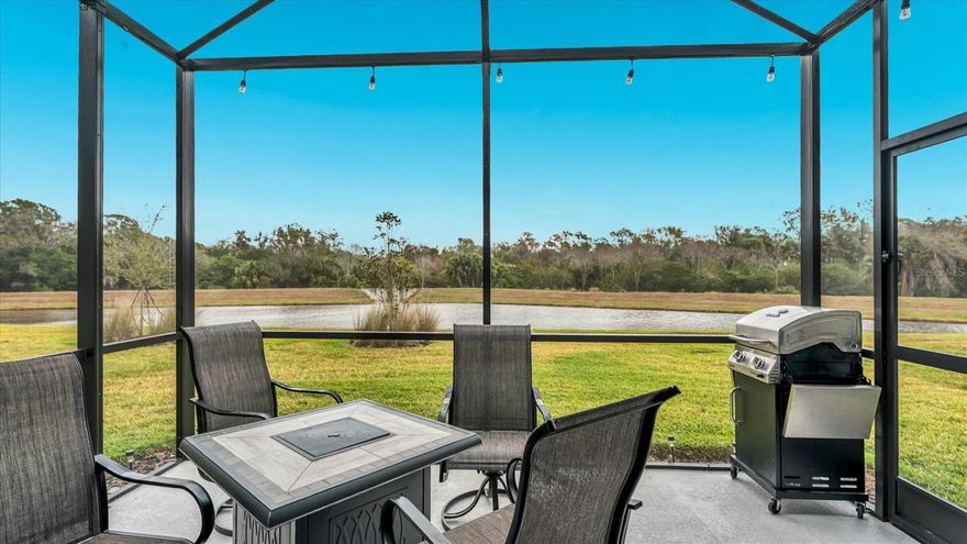 Impact glass windows and doors provide safety and security. Thick block walls between the villas? Sound and fireproof.  Top-shelf east facing rear location? Big morning skies with waterfowl aplenty! Beautifully neutral interior with a surprisingly large flex/den with doors. This two bedroom plus den villa offers all the feels- Luxury plank flooring in main living areas, soft carpet underfoot for the bedrooms, a walk-in shower in the primary bath and lots of storage options. They say a picture is worth 1000 words? This fresh and crisp Ellenwood Villa is worth a tour. Mom is looking to be closer to her daughter. And yes, Mom is one heck of a bass player. Located near the two dog parks. A short golf cart ride to the community garden, Sailfish Grill, Fitness center, clubhouse and sports. Did you know in Bay View, you can be as busy as you want to be? This is a very active (and competitive) community. Located 1.5 miles from I-75 and 275 making travel anywhere, easy.