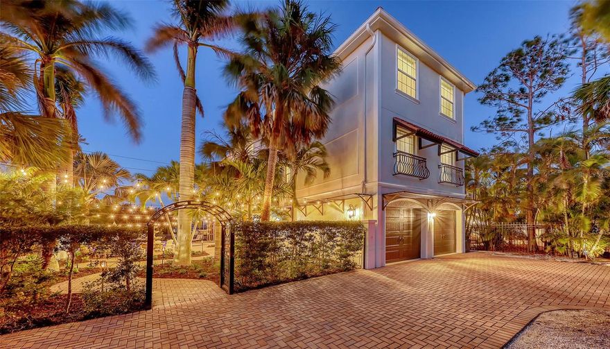 Welcome to 601 Avenida De Mayo, a stunning waterfront home nestled in the heart of Siesta Key. This exquisite property offers a rare opportunity to live in one the most coveted locations on the island, just a short walk from the the Village, powdery sands and crystal-clear waters that Siesta Key is renowned for.
This exceptional property features a spacious double lot, offering ample outdoor space and a beautifully landscaped garden that enhances the home's curb appeal. Privacy is a paramount, with a private gate leading you into your own tropical oasis. The expansive grounds provide a perfect setting for relaxation or entertaining, with a sparkling pool and dock complete with a new 16,000 pound boat lift. 
Inside, the home boasts three levels of beautifully designed living spaces. The first floor features a spacious playroom and movie room, perfect for family gatherings and entertaining guests, with easy access to the screened lanai and pool area. The second floor is dedicated to comfort and privacy, with a luxurious master bedroom, a well-appointed en-suit bath, two master closets. Two additional bedrooms and one more bathroom complete this level, providing plenty of space for family and guests. The third floor is a true highlight, offering an open-concept kitchen, living room, and large bedroom, bathroom. The bright, airy space is perfect for both relaxation and entertaining, and the terrace provides an ideal setting to enjoy sunsets. 
For those who love to entertain or simply enjoy the beauty of Siesta Key, this waterfront retreat offers a unique compination of luxury, privacy, and unparalleled access to the Gulf and the vibrant life in Siesta Village. Don't miss your chance to own this incredible property-your piece of paradise on Siesta Key.