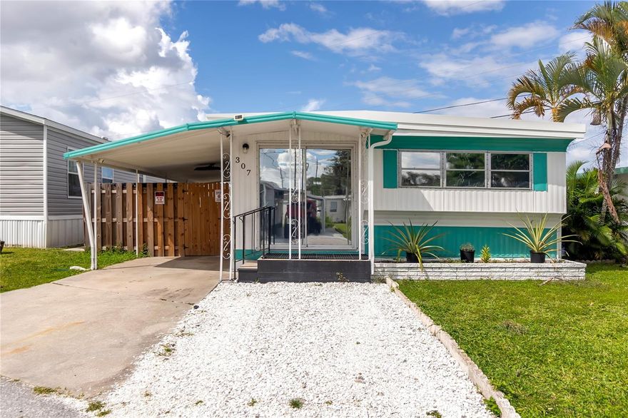 Beautifully updated 2-bedroom, 1-bath home in a great central location! This spacious single-wide features hardwood flooring, an open kitchen, and large room sizes. Enjoy peace of mind with nearly every major update completed! New roof (Feb 2025), new electrical and power pole (Jan 2025), new flooring (Nov 2024), 3 new mini splits (Feb 2025), remodeled bathroom (June 2025), fresh paint (July 2025), and more! HOA only $160/month — includes water, sewer, garbage, heated pool, shuffleboard, clubhouse with billiards, and kitchen for events. No age restrictions, 2 pets allowed, and best of all — you own the land! No lot rent or land lease. Home includes laundry area and storage shed. Convenient to shopping, dining, and major routes. Move-in ready and packed with value — schedule your showing today!