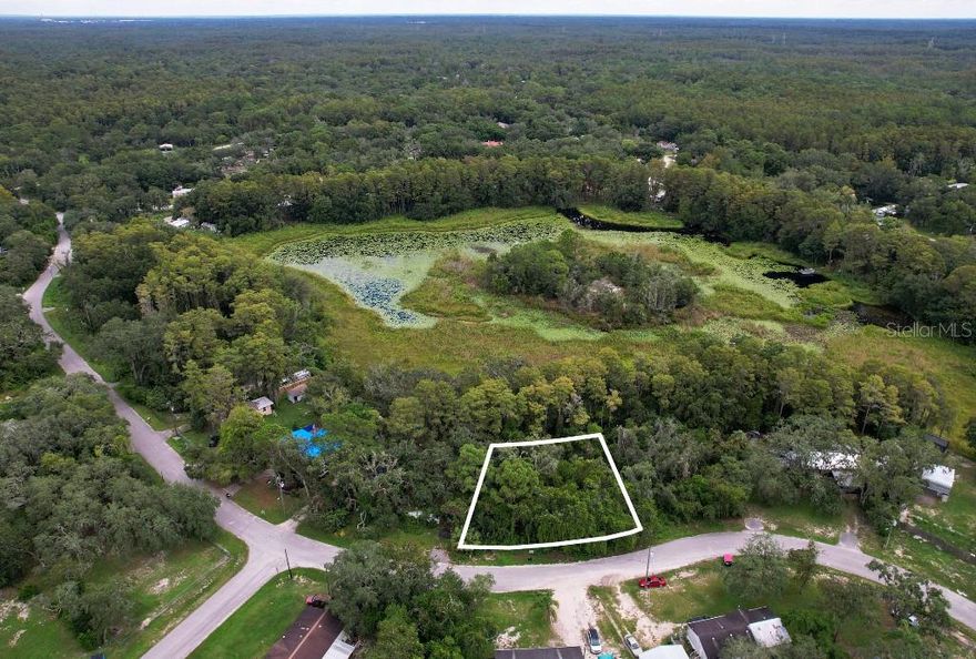 Prime 0.27-acre buildable lot in Moon Lake Estates. Enjoy lakefront living without the hassle of HOA fees or restrictions-this property is zoned AR, making it suitable for single-family homes, mobile, or manufactured homes. Wetland survey is available upon request. This wooded lot has an existing septic tank and power nearby. 

Looking for more space? The adjacent 7,700 sq ft lot is also available, providing an incredible package deal for those seeking expansive property options. This is a fantastic investment opportunity!

Just a mile to Moon Lake Park, one of Pasco County's largest lakes, where you can indulge in fishing, swimming, and boating. With numerous picnic and play areas, this community is perfect for outdoor recreation. The Ridge Road extension and Suncoast Expressway are easily accessible, ensuring a quick drive to Tampa. Bring your vision to this piece of paradise.