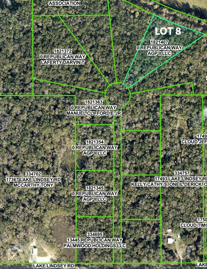 Build your DREAM home 3.4 acres in Champion Estates on LOT 8 on the cul-de-sac! 
PAVED ROAD!
Owner Financing Available!

This is a NEW SUBDIVISION with a total of only 13 lots. Only a few are left. Spec homes are currently being built on lots 1 & 3 by Palmwood Builders and ProBuilt Homes. 

Choose your own builder!
No timeframe to build. 
Site-built homes only. 
No mobiles/manufactured homes.
2,000 square feet minimum living space. 
2-car garage minimum required. 
Underground power.
Well and septic needed.
No commercial animals. 
$200/year HOA fee to maintain road. 
Call with any additional questions!