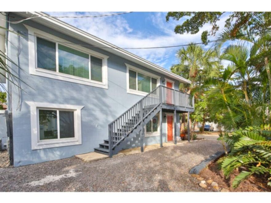 This two bedroom/one bath apartment home is located in the quiet neighborhood of Laurel Park in the heart of downtown Sarasota. New, comfortable and nicely decorated. Ideally located near many restaurants, cafes, bakeries, night life, art galleries & more! Payne Park is right across the street! The property is completely furnished with fully stocked kitchen, new kitchen appliances new pots/pans and dishes, new linens, towels, 2 plasma TVs. Kitchen is fully equipped; Stove, Refrigerator, Dishwasher, Washer, Dryer, Garbage disposal, Microwave, Coffee Maker, Dishes, Glassware, Cookware, Flatware, etc. Unit is completely tiled. There is parking spot on premise and also off-street parking spots (no fee). This property is in a triplex (422 Julia St) in coveted Southside Elementary school district! Pets ok with approval. $300 non refundable pet fee.