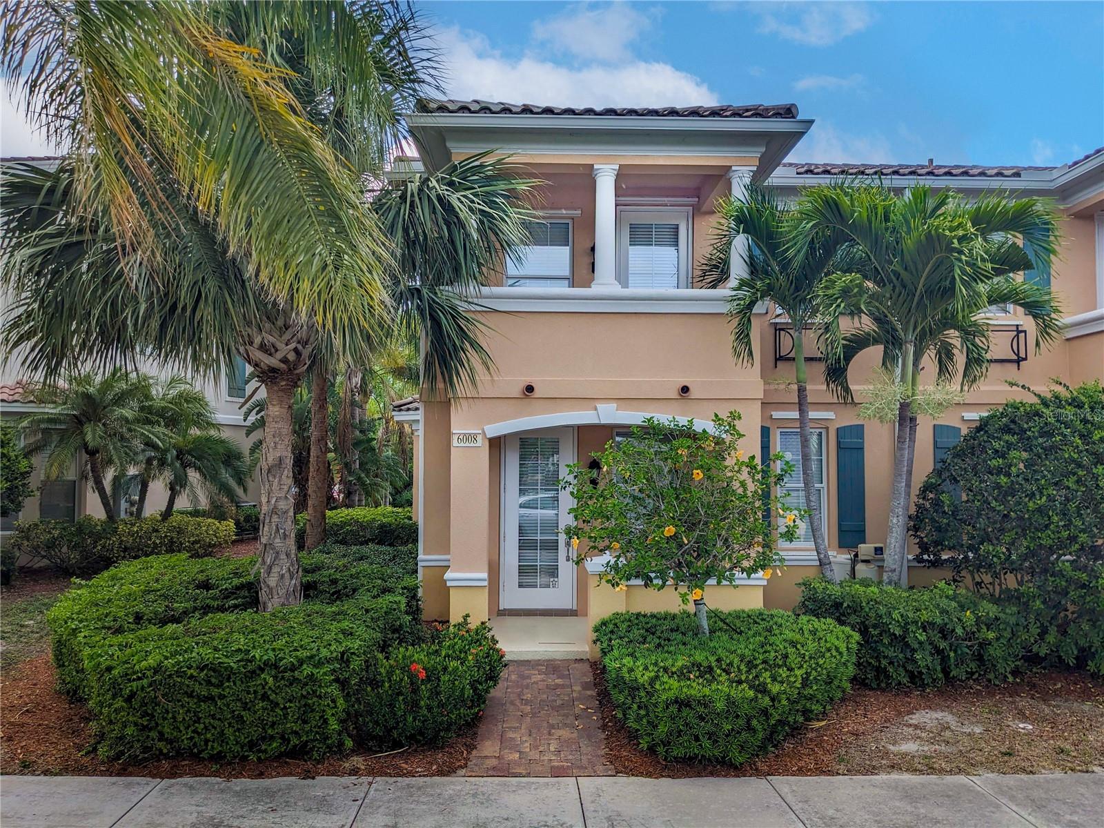 This is a 2-story, 3 bedroom, 2.5 bathroom townhome in the San Palermo community! This Mediterranean inspired end-unit features extra windows in the living area and lots of upgrades including laminate wood-grain flooring in the living areas and master bedroom and a central vacuum system. The eat-in kitchen is tiled and features a breakfast bar, granite countertops, stainless steel appliances and a mosaic backsplash. There is a laundry room with front-load washer and dryer, a guest bathroom, an under the stairwell storage closet, and a 1 car garage to complete the downstairs. The upstairs master bedroom has a walk-in closet, a spare closet and a private balcony with views of the pool. The master bathroom has a garden tub and a walk-in shower. The vanity has dual sinks and a large wall mirror and designer lighting. There are two other spare bedrooms upstairs and a spare bathroom with a tub/shower combination. The single car garage is a back entry and has paver drive to accommodate 2 extra parking spaces. This townhome is in a great location within the development, across the street is the heated pool and clubhouse. San Palermo is located near the UTC Mall, Nathan Benderson Park and the nearly finished Mote Marine Aquarium. Please allow up to 30 days after lease signing for community approval before move-in. We score every application. If an application doesn’t score high enough, the resident may be required to place the equivalent of two months’ rent in a security deposit. Please be aware that leasing this property includes a non-optional Home Assistant Services Package that will cost an additional $30 per month. These services and their cost are separate from Tenant’s monthly rent payment and all other payments described in the Lease or any separate Lease addendums. The Home Assistant Services offered are described in the Resident Welcome Packet which can be viewed here: www.sarasotamanagement.com/home-assistant/