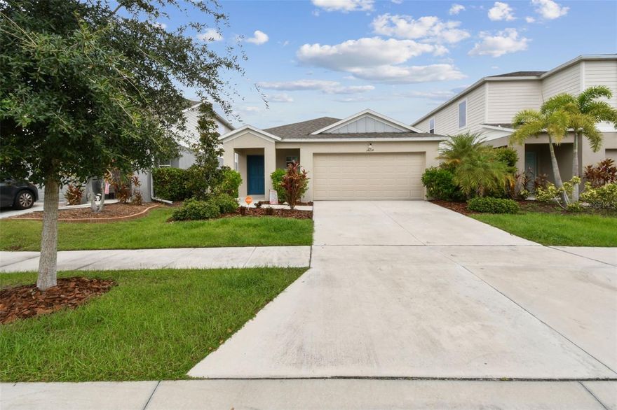 Welcome to 14614 Brumby Ridge Ave, a charming single-family home in the desirable HawkStone community of Lithia. This 3-bedroom, 2-bathroom home features 1,615 sq. ft. of living space on a .12-acre lot, designed for comfort and everyday living.   Inside, the open layout creates a warm and inviting flow. Durable vinyl flooring ensures easy maintenance, while built-in shelving and a cozy fireplace add both functionality and charm. Elegant light fixtures, including chandeliers, enhance the character of the living spaces. The kitchen and dining areas are ideal for meals, homework, or casual entertaining.   The spacious primary suite provides a private retreat, and the additional bedrooms provide versatile space for guests, a home office, or personal hobbies. Both bathrooms are thoughtfully designed to meet the needs of a busy household.   Outside, the screened-in lanai is perfect for evening dinners or weekend relaxation. The fully fenced backyard provides a safe, private space for outdoor activities and gatherings year-round.   HawkStone residents enjoy access to a community pool, clubhouse, and park—great for recreation, socializing, or relaxing. With schools, shopping, dining, and major roadways nearby, this location combines convenience with community living.   14614 Brumby Ridge Ave is a home designed for comfort, versatility, and connection. Schedule your showing today and see everything HawkStone has!   This property is eligible for 100% financing with participating lender (ask for details)