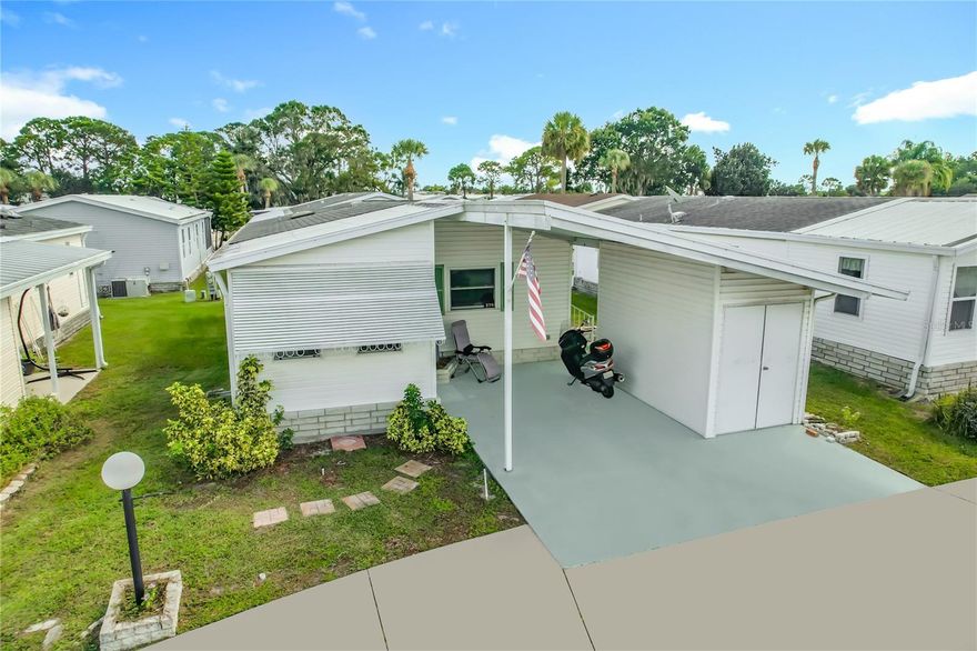 From Snow to Sunshine—Your Florida Escape Awaits!???

Tucked away in a friendly, golf cart–friendly community, this charming 2-bedroom, 2-bath mobile home sits on deeded land—no lot rent, no fuss. Whether you’re looking for a cozy winter retreat or a full-time residence that won’t break the bank, this home checks all the boxes.

Step inside to an open-concept living, dining, and kitchen area that’s perfect for entertaining or relaxing after a day on the course. The Florida room offers extra space for morning coffee or evening card games, and the dedicated laundry room keeps things tidy and convenient. Outside, the carport provides covered parking and includes a handy storage room for your golf clubs, beach gear, or seasonal décor.

Highlights:

• 2 spacious bedrooms, 2 full baths
• Open floor plan with Florida room
• Laundry room and carport with storage
• Deeded property—no lot rent
• Pet-friendly community—up to two pets allowed
• Electric golf cart–friendly neighborhood


Community Perks (Included with Association):

• 9-hole golf course access
• Heated pool and hot tub
• Tennis, pickleball, shuffleboard, horseshoes, cornhole
• Clubhouse with seasonal gatherings, events, and activities
• Summer activities available (more limited)
• No extra fees for amenities


Whether you’re escaping the cold or investing in a sunny slice of Florida, this home offers comfort, convenience, and a vibrant community lifestyle. Ideal for snowbirds, full-time residents, or savvy investors looking for rental potential.

Ready to trade snow boots for flip-flops—and bring your furry friends along? This home is waiting for you.