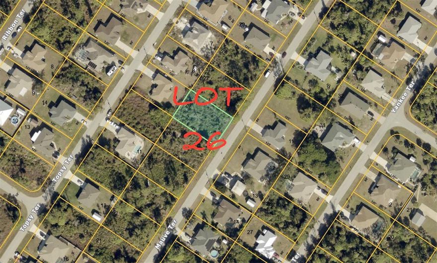 Build Your Florida Dream Home! This oversized residential lot presents an exceptional opportunity in the rapidly growing City of North Port. Nestled in a peaceful setting while remaining conveniently close to shopping, dining, schools, parks, airports, and major roadways, this property combines tranquility with accessibility. Enjoy quick access to I-75, nearby Gulf beaches, golf courses, and all that Southwest Florida has to offer. Located in an established neighborhood with newer homes nearby, this property is ideal for a primary residence, seasonal retreat, or investment build. No HOA, no flood zone, and no rental restrictions provide added flexibility and peace of mind. Don’t miss your chance to secure land in one of Florida’s fastest-growing communities.