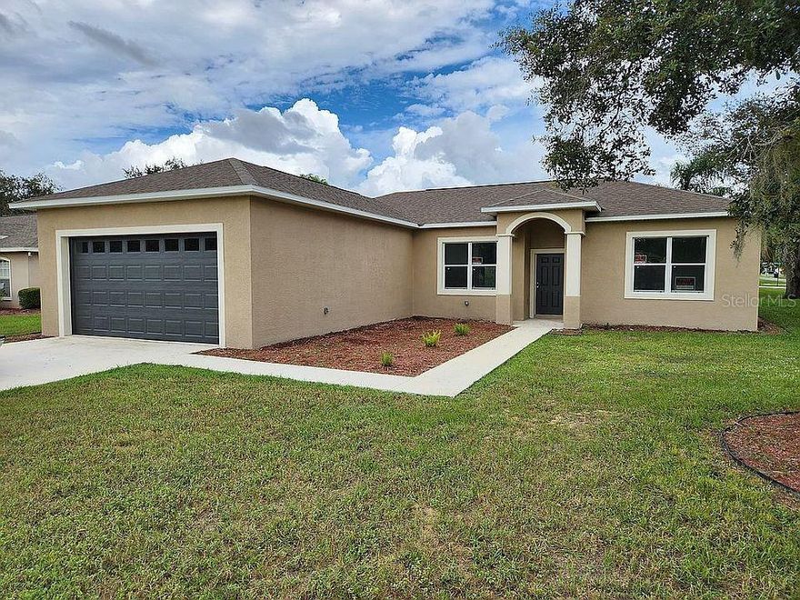 BRAND NEW move-in ready home in the sought-after Sun ’N Lake of Sebring community! This beautifully designed 3-bedroom, 2-bath split-floor-plan corner-lot residence provides modern comfort, energy-efficient construction, and a lifestyle enhanced by one of Sebring’s most amenity-rich districts.
Step inside to an inviting open-concept layout with vinyl flooring throughout, creating a smooth, cohesive flow. The gourmet kitchen serves as the centerpiece of the home, showcasing quartz countertops, prep space, entertaining, and everyday living.
The primary suite provides a relaxing retreat with dual quartz vanities, a walk-in shower, and two walk-in closets for exceptional storage. 
Outside, enjoy generous yard space, a two-car garage, and an extended driveway that accommodates up to six vehicles.
Dimensions:
Living space: 1489sq
Porch: 200sq
Garage: 496sq
Entry: 45sq
Master bedroom:
12'8"x13'4"
Dual walk in closet
Dual vanity
Walk in shower
French doors to backyard
Bedroom 2:
11'4" x 11"
Closet
Bedroom 3:
12'0 x 11'
Closet
Dining Room:
10'x10'
Living Room:
22'x14'
French doors to patio
Garage:
2 car
20'x20'
Washer and dryer set up
Sun ’N Lake Community Amenities  
Living here means access to an impressive lineup of recreational and lifestyle amenities, including:
• Two golf championship courses - Deer Run & Turtle Run
• Lagoon-style zero-entry heated pool at the Recreation Complex
• Fitness center with modern equipment
• Tennis and pickleball courts for active living
• Basketball courts, sand volleyball and disc golf for all-ages fun
• Lakefront dining at Island View restaurant overlooking the golf course
• Community Center with gathering spaces, kitchen, library and activities like crafts and aerobics
• Parks, fishing areas, model boating and picnic spaces throughout the district
Sun ’N Lake also provides well-maintained roads, water and sewer services, stormwater management, security and code enforcement, ensuring a clean, safe and beautifully kept environment for residents.
This home is the perfect blend of new construction comfort and resort-style community living - all just minutes from Sebring’s shopping, dining and lakes.