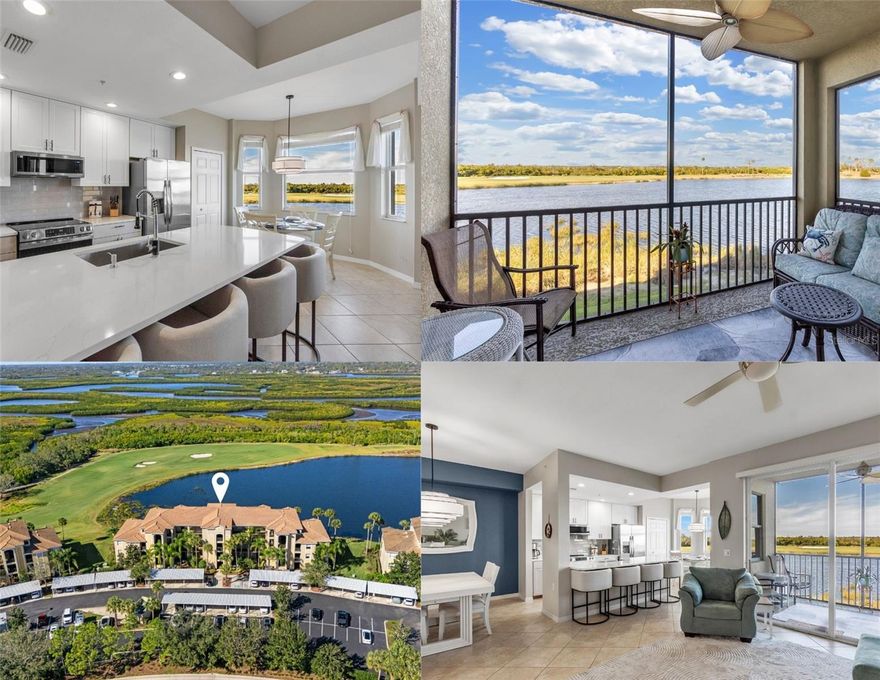 GOLF MEMBERSHIP INCLUDED | TURNKEY | STUNNING LAKE & GOLF VIEWS | RESORT LIFESTYLE

Wake up to breathtaking lake, preserve, and fairway views from this beautifully updated terrace condominium in the highly sought-after River Strand Golf & Country Club. Offered turnkey, this inviting residence blends fresh, modern updates with relaxed, resort-style living.

A freshly painted, light and neutral palette sets an uplifting tone throughout the home, enhancing the open-concept layout and abundant natural light. Thoughtfully styled feature walls and decor add warmth and personality to the living and dining spaces.

The updated kitchen is the heart of the home, designed for both everyday comfort and entertaining. Updated cabinetry, countertops and stainless steel appliances are complemented by a breakfast bar ideal for casual gatherings. Just beyond, the sunny breakfast nook, surrounded by multiple windows, offers 180 degrees of peaceful lake views and the perfect spot to start your day.

Sliding glass doors open to a spacious screened lanai, where beautiful sunrises, tranquil water views, and the gentle sounds of nature create an idyllic backdrop for morning coffee or evening relaxation. Side screens provide added privacy and expansive views.

The primary suite is generously sized and thoughtfully positioned at the front of the residence, featuring two walk-in closets, additional built-in storage, and a private bath with a walk-in shower. The guest bedroom is comfortably appointed and located adjacent to a full bath with a tub/shower combination and custom glass sliders.

Additional conveniences include an indoor laundry room with full-size washer and dryer, a secure storage room directly across from the elevator (perfect for extra storage, bikes or golf clubs), and an assigned covered carport.


River Strand offers an unmatched lifestyle with ownership including a golf deed to the 27-hole Arthur Hills–designed course, Har-Tru tennis courts, pickleball courts, resort-style pool with lazy river and tiki bar, satellite pools, a grand clubhouse with dining and social events, two state-of-the-art fitness centers, and a community center—all within a 24-hour gated community. Exterior maintenance is included, and the seller has already paid the special assessment for clubhouse and restaurant renovations.

Perfect as a full-time residence, seasonal retreat, or investment opportunity (30-day minimum rentals), this home is conveniently located near I-75, Costco, Target, Hobby Lobby, Whole Foods, UTC shopping and dining, downtown Sarasota and Bradenton, and the world-famous beaches of Siesta Key, Lido Key, Longboat Key, and Anna Maria Island.