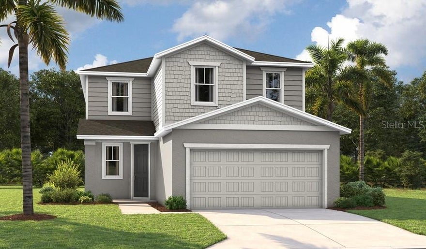 Under Construction. If space, scale, and smart design are at the top of your list, the Pine delivers on every level. With 2,350 square feet, 5 bedrooms, and 3 full bathrooms, this expansive two-story home is built to grow with you—without sacrificing style or comfort. From the moment you enter, the home makes an impression with 9’4” ceilings, 8’ doors, and sun-filled living spaces enhanced by strategically placed windows that bring in natural light from every angle. The result is a home that feels bright, open, and effortlessly livable. The main living area is anchored by a spacious kitchen featuring quartz countertops throughout, soft-close cabinetry with hardware, and a layout designed for both entertaining and everyday ease. Luxury wood plank tile flooring ties the space together, adding durability and upscale appeal. Upstairs, a large loft creates a flexible second living area, while generous storage solutions throughout the home ensure functionality never takes a back seat to design. The Pine is proof that a larger home can still feel intentional, refined, and perfectly tailored to your lifestyle. SAMPLE PHOTOS, actual homes as constructed may not contain the features and layouts depicted and may vary from image(s). Take advantage of special financing on quick move-in homes OR buy a to-be-built home and enjoy up to $25,000 toward homes that can close in a timely manner! Options may vary by community; offers are available on select homes on a first-come, first-served basis. Contact builder for more information!