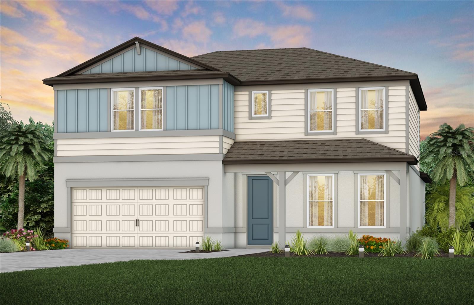 Under Construction. Pulte Homes is Selling in Riverwood! Enjoy all the benefits of a new construction home in this highly amenitized community, ideally located in Wesley Chapel. This new community will feature a resort-style pool with an open cabana, a clubhouse, a fitness center, nature trails, shared green spaces, pickleball courts, a screened-in game room, and a dog park!
Featuring the perfectly planned Winthrop home design with an open-concept layout, this home has all the upgraded finishes you've been looking for. The gourmet kitchen showcases a large center island with a single-bowl sink and upgraded faucet, modern white cabinets, 3cm quartz countertops with an 8"x9" white hexagon tiled backsplash, a walk-in pantry, and Whirlpool stainless steel appliances including microwave, dishwasher, refrigerator and range.
The bathrooms have matching cabinets and quartz countertops. The Owner’s bath features a walk-in shower, linen closet, and private commode. Luxury vinyl plank flooring is in the main living areas and flex room, 12” x 24” floor tile is in the baths and laundry room, and stain-resistant carpet is in the bedrooms and loft.
This home makes great use of space with a 1st-floor Owner’s suite, versatile flex room, oversized loft, walk-in closets in three of the four bedrooms, a convenient laundry room with washer and dryer, storage under the stairs, and a covered lanai.
Additional features and upgrades include LED downlights, pendant pre-wiring in the kitchen, TV prep in the gathering room, whole house faux wood blinds and a Smart Home technology package with a video doorbell.
Enjoy peace of mind with Pulte’s transferable, 10-year Limited Structural Warranty that covers materials and workmanship in the 1st year, workability of plumbing, electrical, HVAC, and other mechanical systems through the 2nd year, various types of water infiltration and internal leaks through the 5th year, and the structural integrity of the home through the 10th year. Plus, we’re currently offering limited-time incentives and below-market rates!