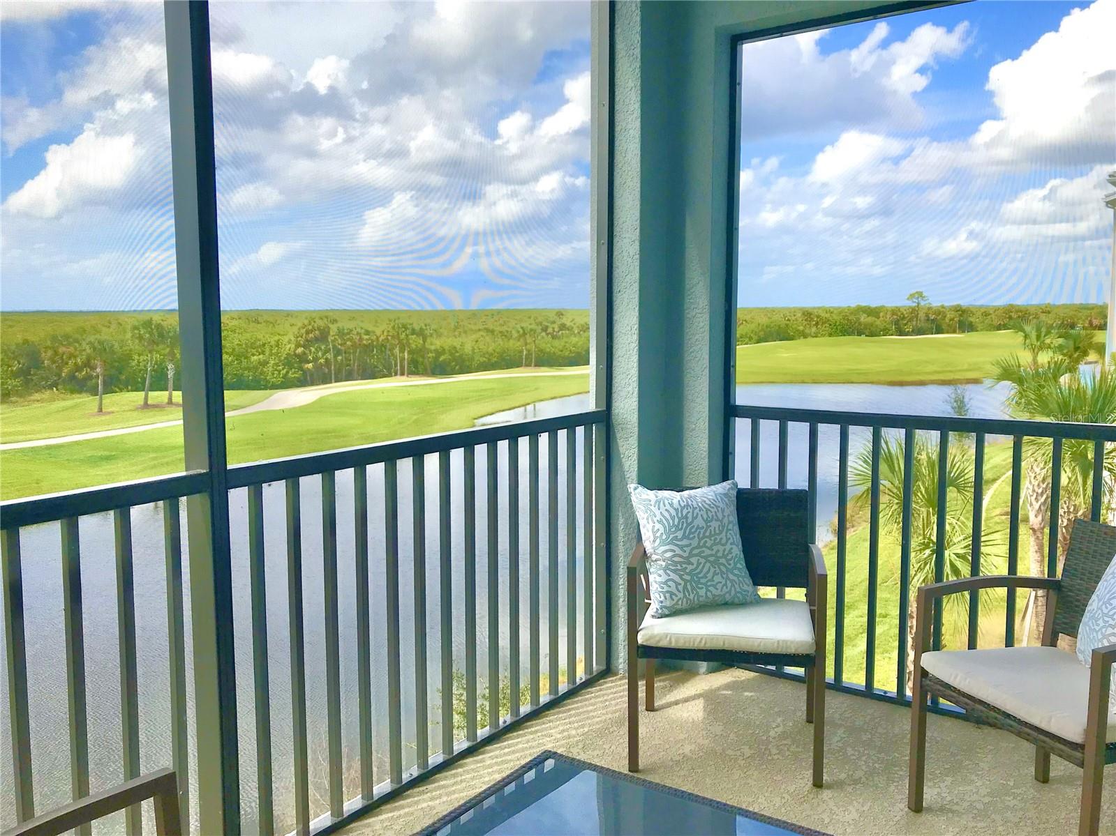 WOW! Here's your chance! PROFESSIONALLY DECORATED, turnkey furnished luxury condo at Heritage Landing! This stunning 2 bedroom, 2 bath condo offers a gorgeous open concept floorplan with impressive kitchen - perfect for entertaining! You'll love the amazing golf and lake views from the 3rd floor! Elevator access! Golf membership transfer available! Community Features Guard Gated Entry, Stunning Championship 18-Hole Golf Course, 4 Community Satellite Pools, Resort Style Community Pool with Lap Lanes, 6 Har Tru Tennis Courts, 6 Pickleball Courts, 2 Bocce Courts, State of the Art Fitness Center, Separate Aerobics Room, Full-Service Spa & Pool Cafe/Tiki Hut offering Full Menu/Bar & Poolside Service! Heritage Landing offers an amazing location, just minutes from the outdoor dining and entertainment of Downtown Punta Gorda and only 8 miles to the Punta Gorda Airport! HURRY! Won't Last!!!