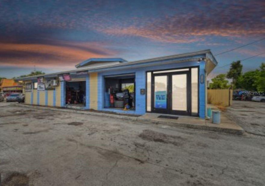 PRIME COMMERCIAL REAL ESTATE LOCATION - With many redevelopment options, on major 66th Street in the middle of highly sought after city of St. Petersburg.   This provides a great opportunity for high sales producing traffic for any new business! Many up and coming new businesses have opened near by - such as WAWA across the street, and nearby CVS, Walgreens, Walmart - which obviously shows that their knowledge of demographics indicates how great of a  location for future businesses this is.   Currently the retails space is owner-occupied and being used as an automotive repair shop and a car dealership.    However, the business can be removed and an empty shell left within weeks. Should the new owner want to keep the repair equipment in the building as part of the deal, that can be arranged to be included in the negotiations of the sale. This lot is zoned C2 - General Commercial. That means it is approved to build commercial projects such as multi-family homes (up to 3 stories), medical suites, retail, storage facility, car washes, etc. Traffic count of 39,500+ vehicles passing by this location on a daily basis makes this ideal for any business to thrive.  The city will allow multi-family up to 21 units & 3 stories high to be built on this lot.  Feel free to drive by and check out the location, do not bother the owner of the repair shop or his staff. All interactions, showings, etc. should be handled directly with listing agent.