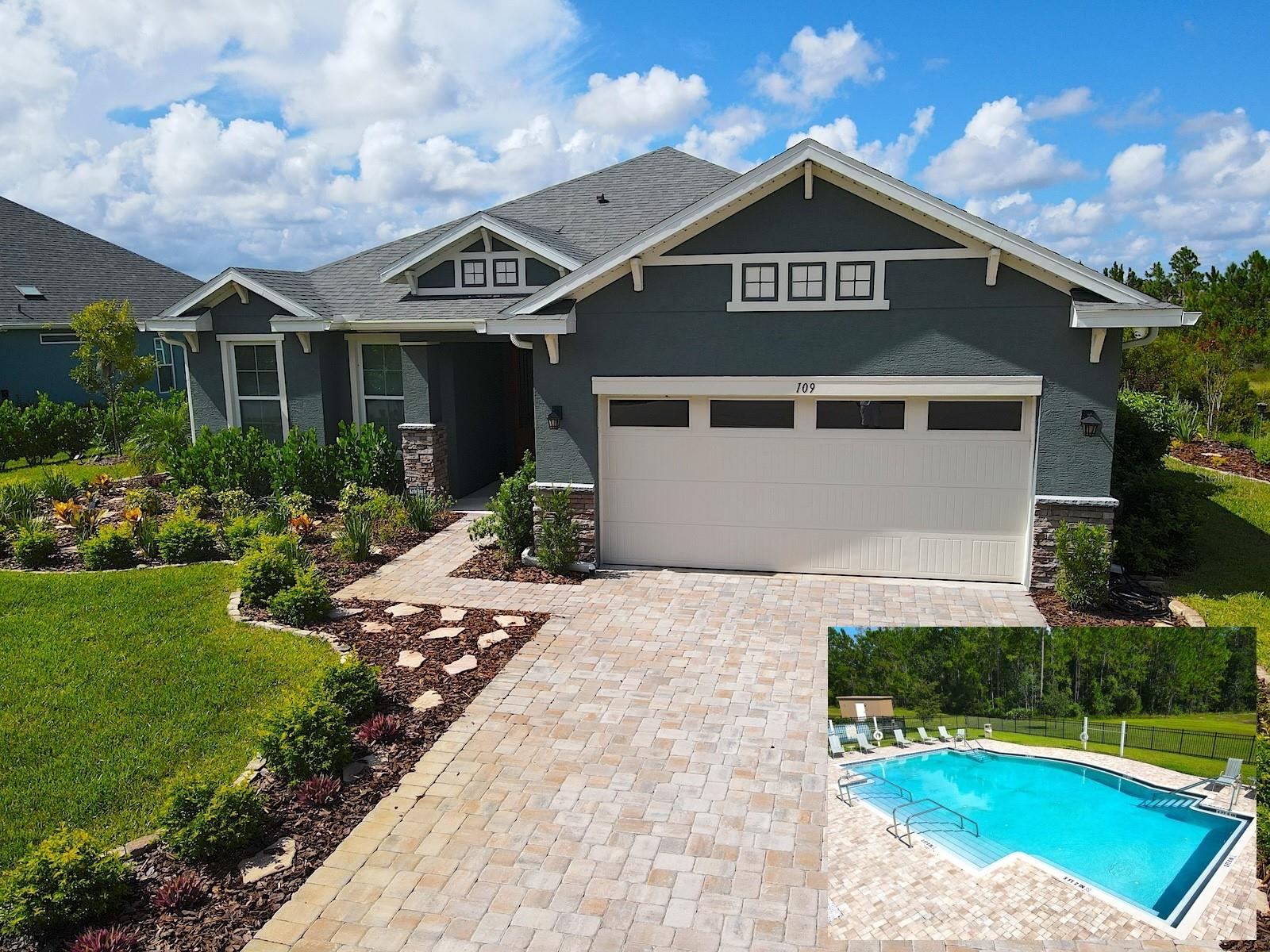 Are you retired and looking for a home to call home with privacy and low maintenance? Free basic cable, a monthly social gathering calendar, 3 swimming pools, a fitness center, tennis court, fishing ponds, miles of walking and biking, and a gazebo to relax at. Forest views in front, privacy hedge on the west, and a marsh on the east side plus manicured grounds resemble an estate. The large lanai overlooks a pond that is visited by deer, wild turkeys, and Sandhill cranes. Perfect for bird watchers. The new construction home offers SS appliances, a Chef’s kitchen with a pot filler, 36-inch cooktop, double oven, vented hood, soft close cabinetry, soaking tub, custom closet organizer, 8-foot doors, high ceilings, custom lighting and much more! Secure your retirement living today! Ideally located for country living and just minutes to SR40, I-95, local beaches, restaurants, and shopping. Inquire today! LBTR#13922