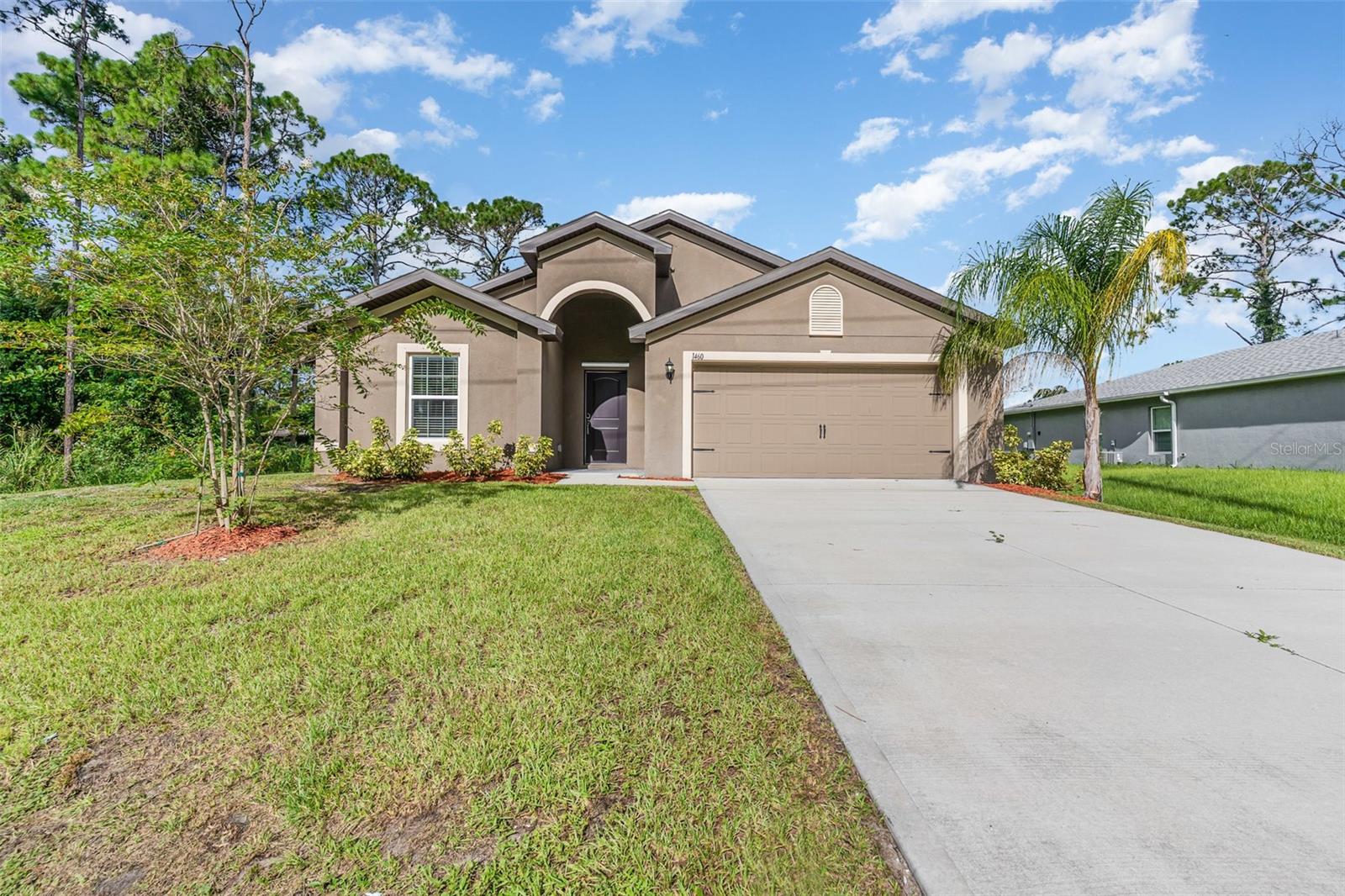 Welcome to this beautifully designed 4-bedroom, 2-bathroom single-story home built in 2022. The open floor plan creates a spacious and inviting living area, ideal for everyday living and entertaining. The kitchen features stainless steel appliances, painted cabinets, and granite countertops for a sleek, modern look. Tile flooring extends throughout the home, offering both style and durability.