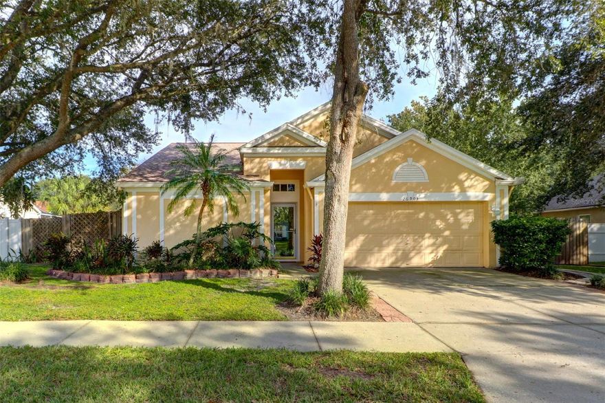 Welcome to Kings Landing, a serene residence nestled in the heart of the Quail Hollow Village community in Wesley Chapel, Florida. This charming home features 3 bedrooms, 2 baths, a 2-car garage, a spacious fenced yard, and a large lanai, offering a harmonious blend of comfort and style. Quail Hollow Village is a peaceful, low-traffic neighborhood, perfect for those seeking tranquility without sacrificing convenience. Just minutes away, you'll find premier shopping destinations like Tampa Premium Outlets, The Grove at Wesley Chapel, and The Shops at Wiregrass, all offering a variety of retail stores and dining options. For entertainment, the nearby POP Stroke provides a unique golfing experience, and the area also boasts the largest ice facility in the state for skating and hockey enthusiasts. The home’s prime location ensures easy access to major roadways, including I-275, I-75, and State Road 54, making commuting a breeze and connecting you to the broader Tampa Bay area. Whether you're exploring local attractions, enjoying nearby restaurants, or taking advantage of the area’s recreational facilities, Kings Landing offers the perfect blend of luxury, convenience, and tranquility.
