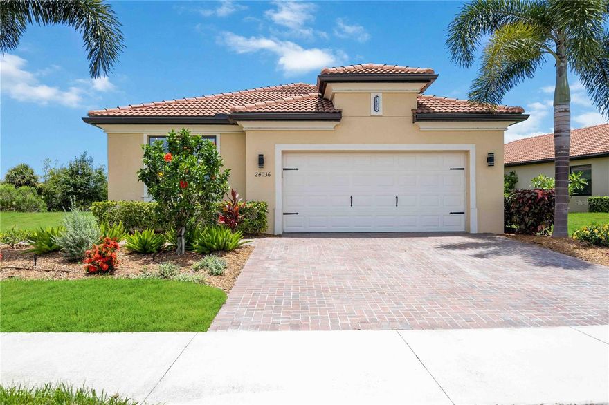 Location, Location, Location. This is a must see, especially if you love golf. You will not be disappointed with this 2000+ square foot home. With over $200K of upgrades, this is a one-of-a-kind Roma model. 2 bedrooms, 2 bathrooms, den that can be converted into a 3rd bedroom and a flex room adjacent to second bedroom, heated pool and spa. The home also features an Entire Home Solar System that is insured and transferable. Premium lot – common area in front and side with preserve in the back the monthly HOA fee includes 2 golf memberships, as well as ground maintenance, irrigation, cable TV and more great amenities. 

Some of the many upgrades include remodeled chef’s dream kitchen and pantry, upgraded cabinets, enlarged quartz island and backsplash, top of the line appliances (induction range), and under cabinet lighting. Upgraded bathrooms; primary bath has a glass walk-in shower, dual sink vanity, separate water closets, and a large custom walk-in closet (relocated HVAC from laundry room to garage). Large laundry room with lots of storage space and utility sink. Extra storage closets in the garage and drop zone (floor to ceiling). Crown molding and tile throughout the house. Central vacuum system, Electric storm smart hurricane screens on the lanai. Hurricane windows in front of the house. 220 outlets in garage for EV charging. Floored attic, pull down ladder, solar attic fan, insulated garage door, garage ceiling has spray foam insulation. 5 baffles added to roof vents.

Sarasota National is a 2400-acre International Audubon Bird Sanctuary with some of the most beautiful lakes and preserves in Venice.  A 30,000 Sq Ft clubhouse with resort style pool, hot tub, outdoor tiki bar serving food and drinks, coffee house, fine dining restaurant, golf club restaurant, fitness center, card room, day spa, bocce ball, pickle ball, tennis, dog park, event lawn and an 18-hole championship golf course. 

Short drive to downtown Venice Island and the new area of Wellen Park and the Atlanta Braves Stadium. Close to Venice Beach where you can relax and watch the sunset over the Gulf of Mexico.